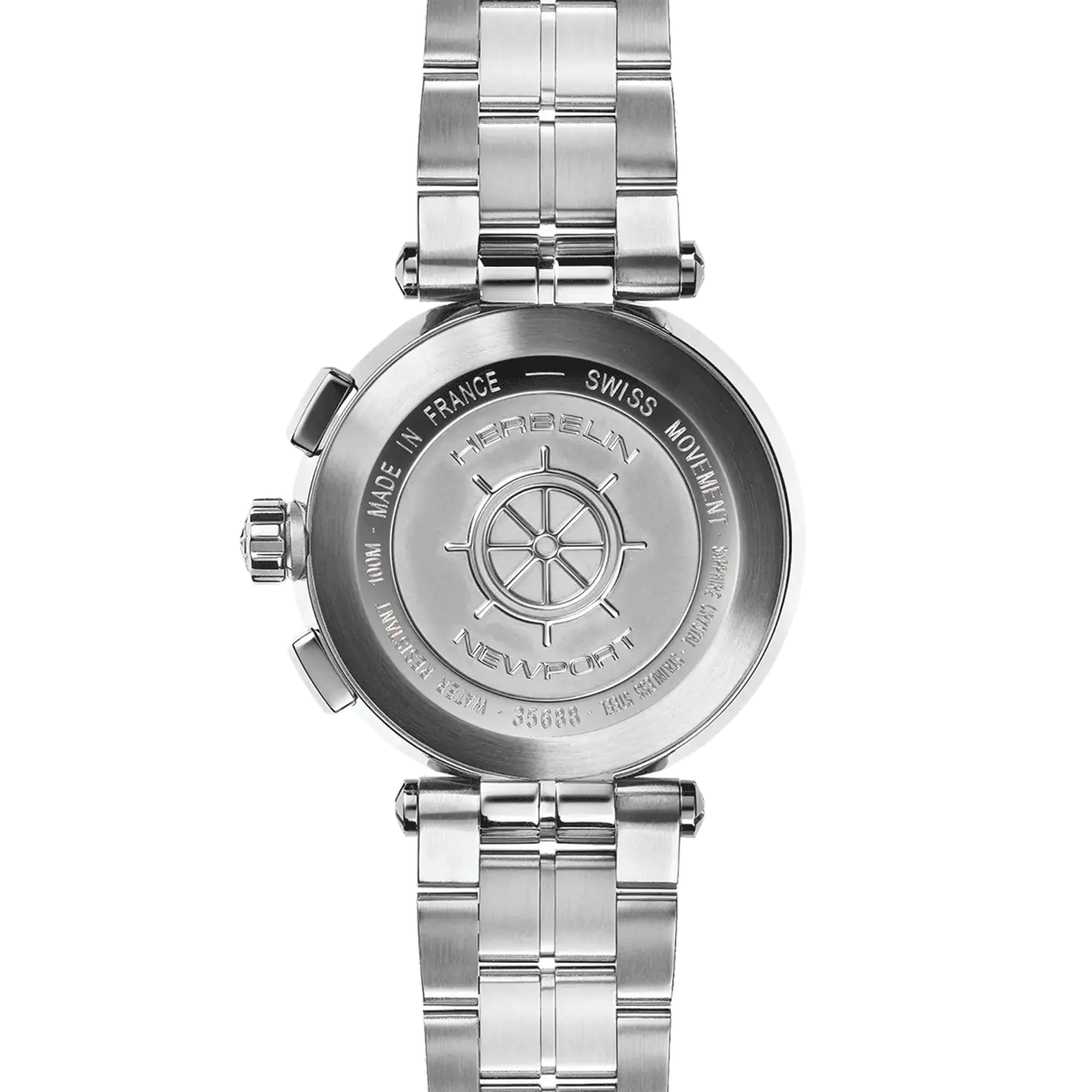 herbelin-newport-chronographe-lady-femme-acier-nacre-blanche image 3