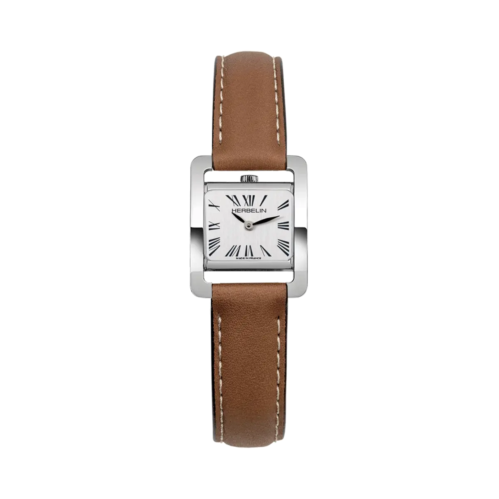 herbelin-ve-avenue-montre-femme-quartz-acier-cuir-brun image 1