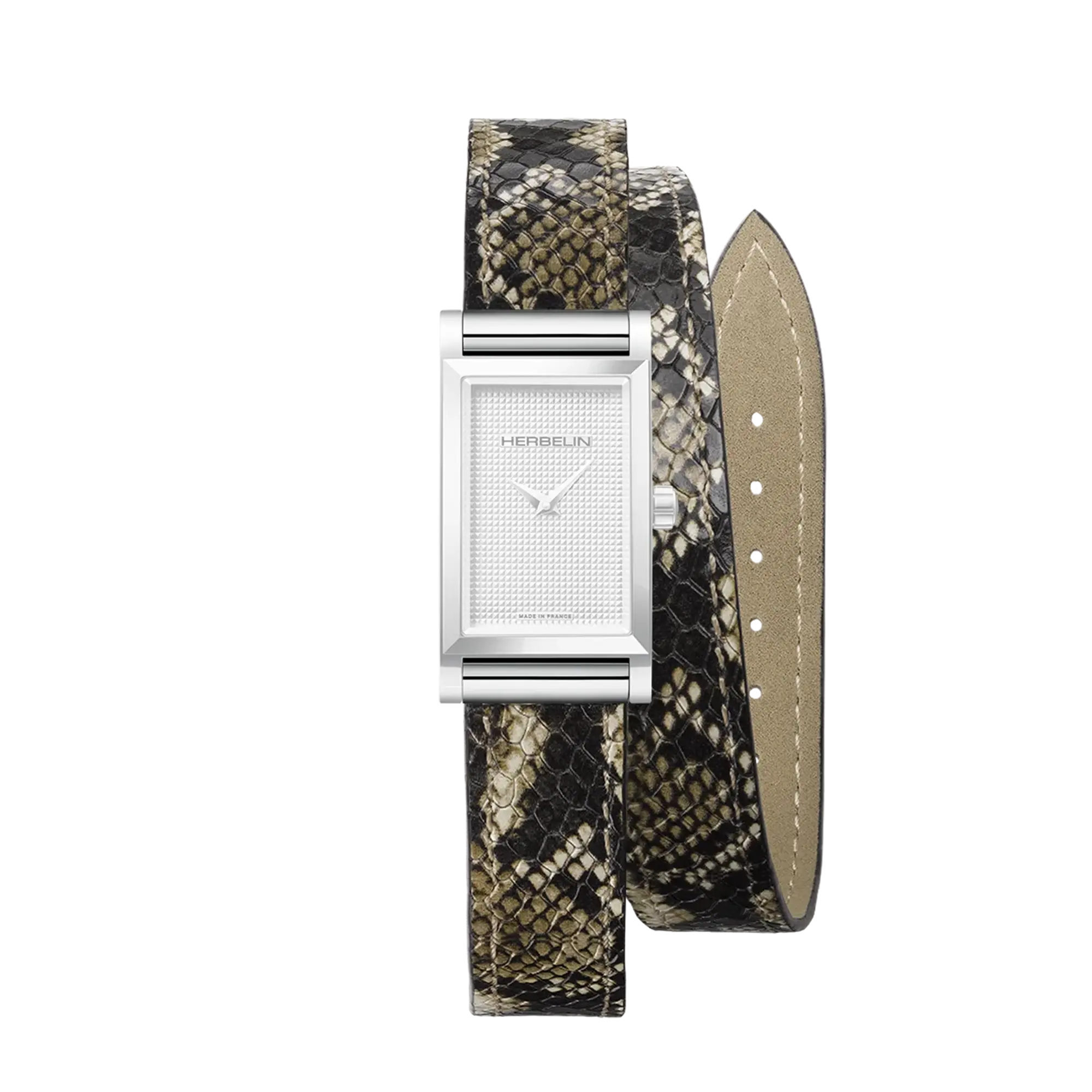 herbelin-antar-s-bracelet-double-tour-cuir-motif-python image 2