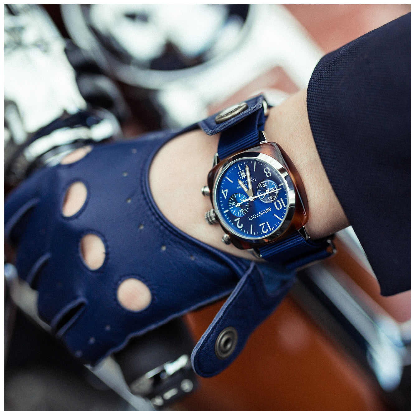 briston-clubmaster-classic-chronographe-40-mm-bleu-marine image 2
