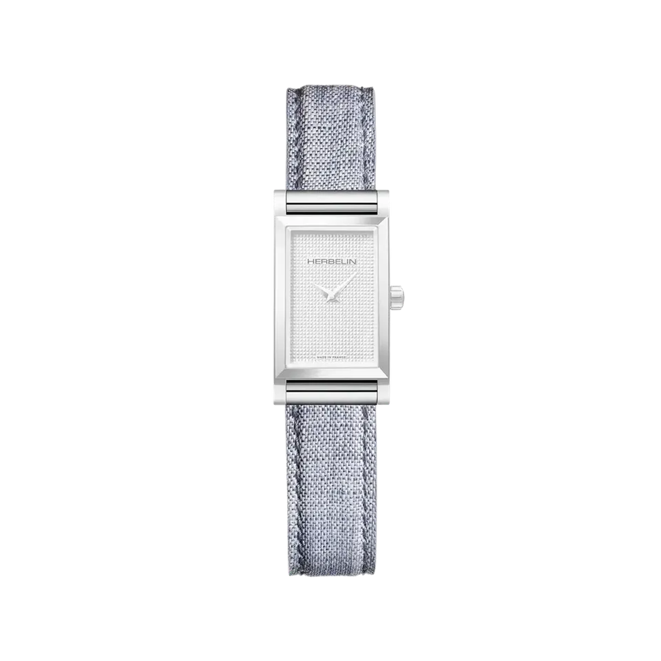 herbelin-antar-s-bracelet-simple-bracelet-montre-textile-lin-bleu image 1