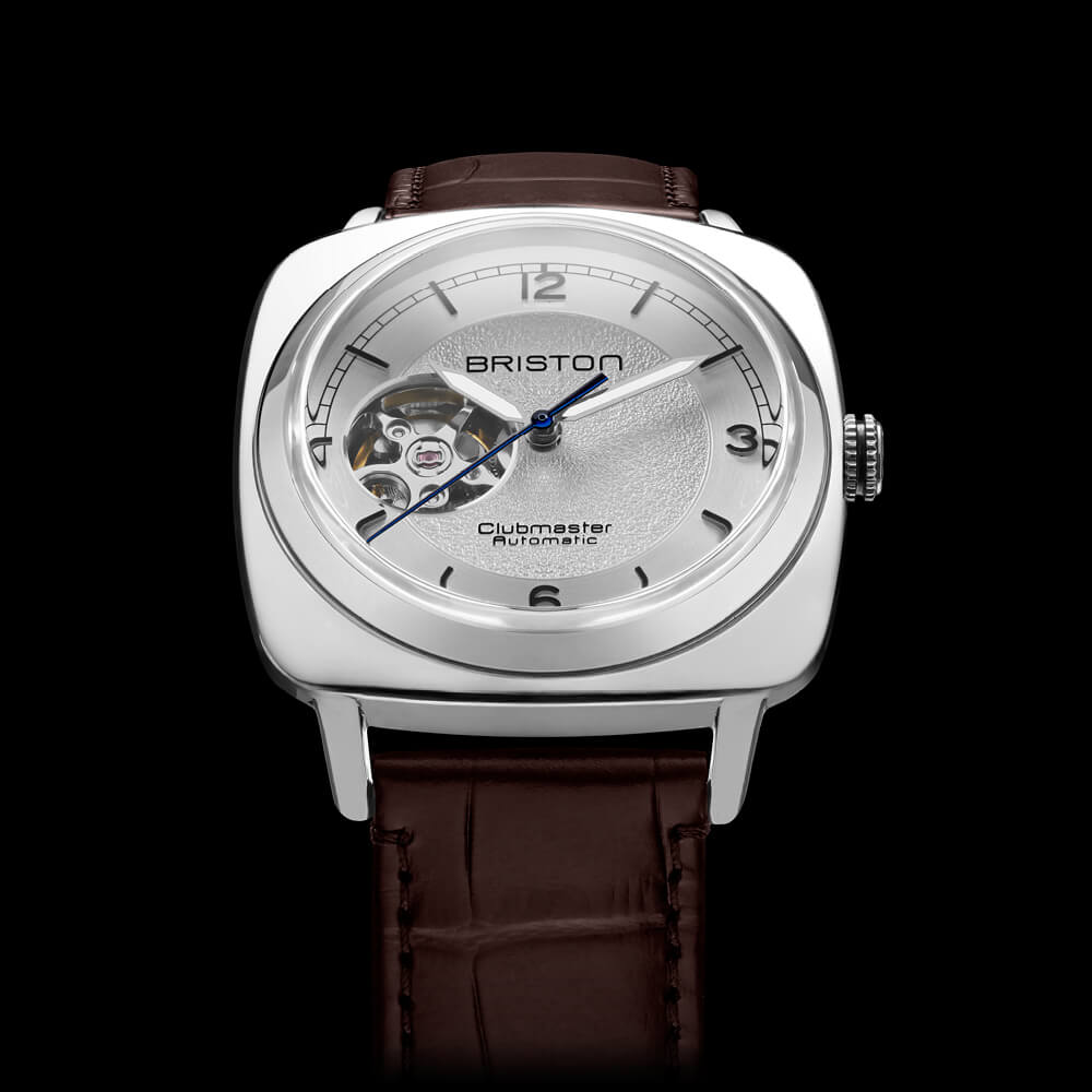 briston-clubmaster-legend-classic-open-montre-automatique-39-mm-acier-blanc image 2