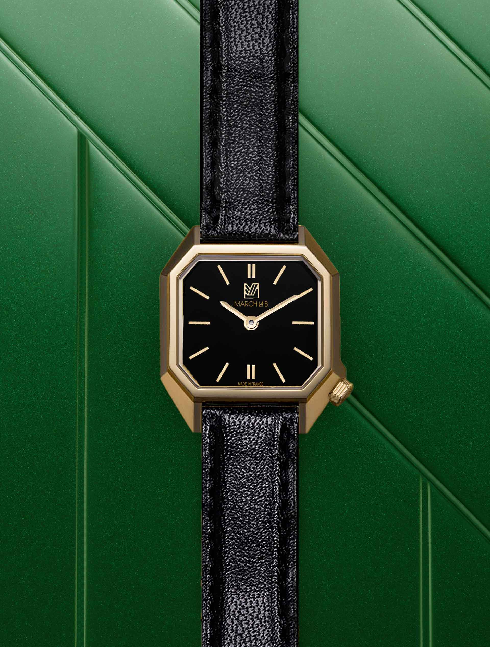 march-la-b-montre-lady-mansart-supreme-26-mm-octogonale-noire image 3