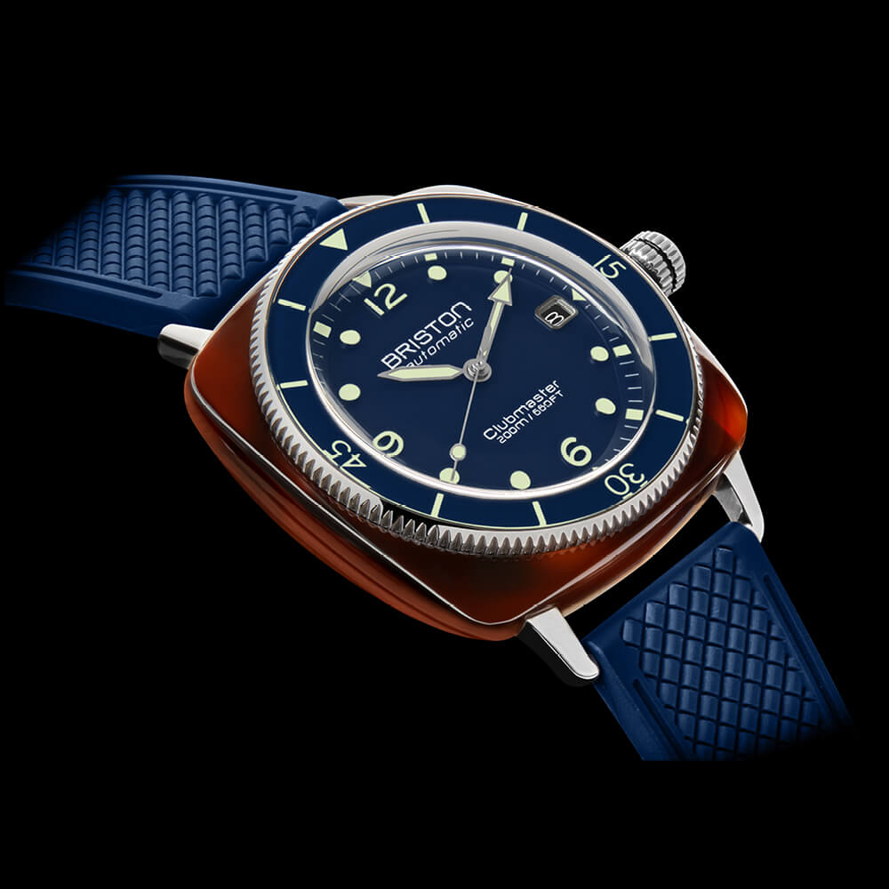 briston-clubmaster-legend-diver-automatique-hms-40-mm-bleu-marine-200m image 2