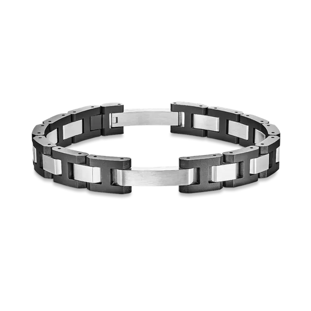 herbelin-bracelet-cap-camarat-bijou-homme-acier-c-ramique-noire image 1