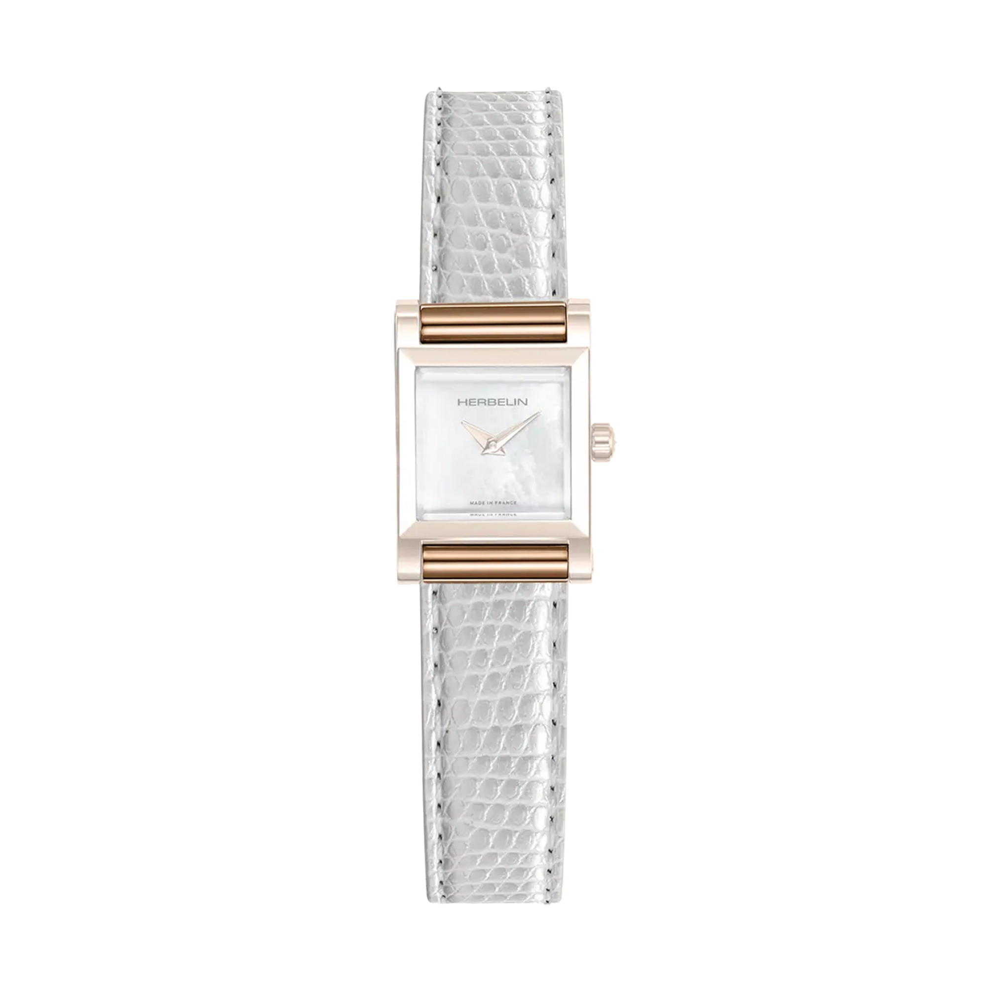 herbelin-antar-s-bracelet-simple-cuir-blanc-fa-on-iguane image 1