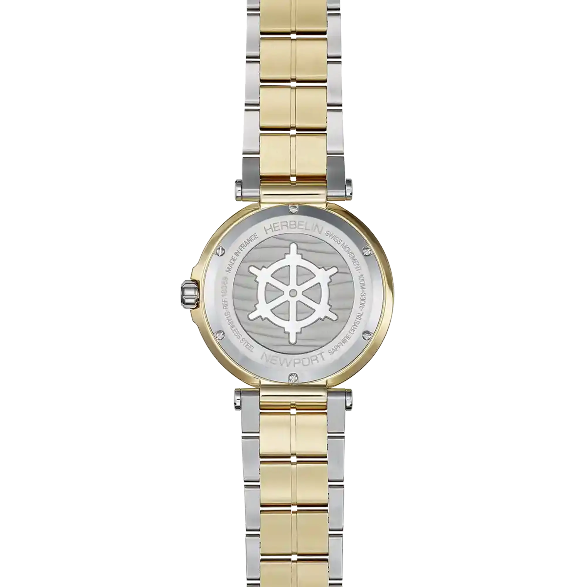 herbelin-newport-homme-quartz-40-5mm-acier-bicolore-bleu image 4