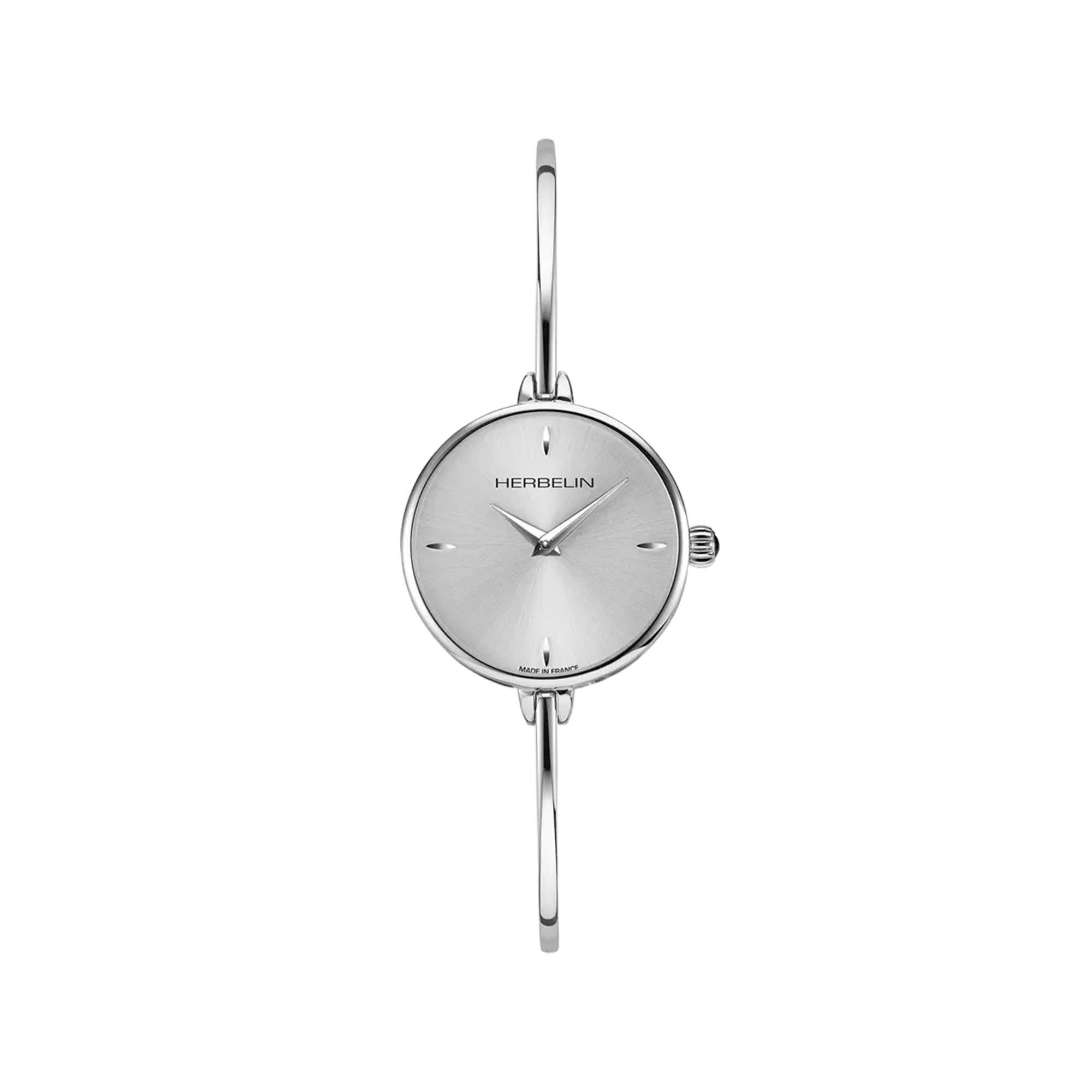 herbelin-fil-montre-quartz-femme-acier-cadran-blanc image 1