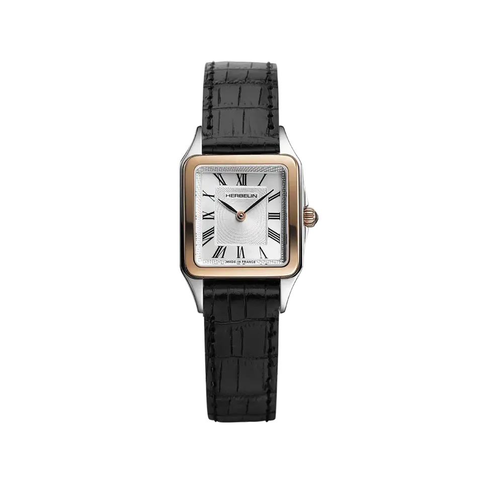 herbelin-luna-quartz-montre-femme-pvd-or-rose-cuir-noir image 1