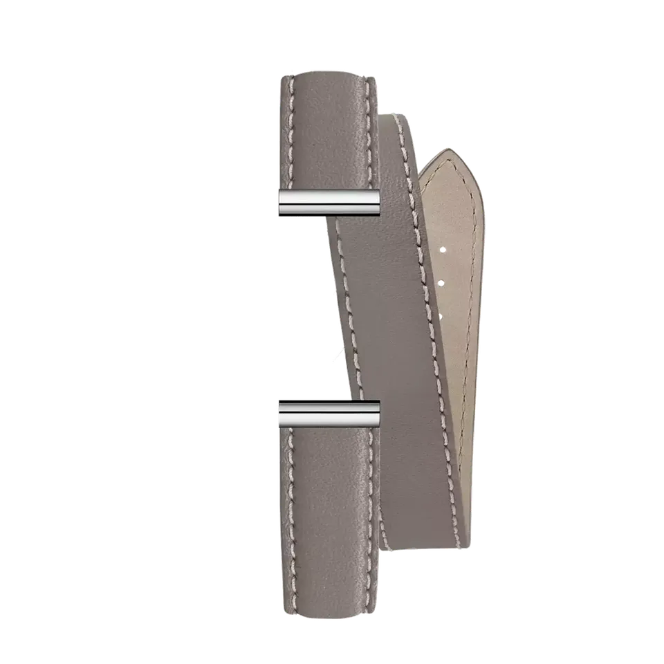 herbelin-antar-s-bracelet-double-tour-cuir-veau-beige-taupe image 1