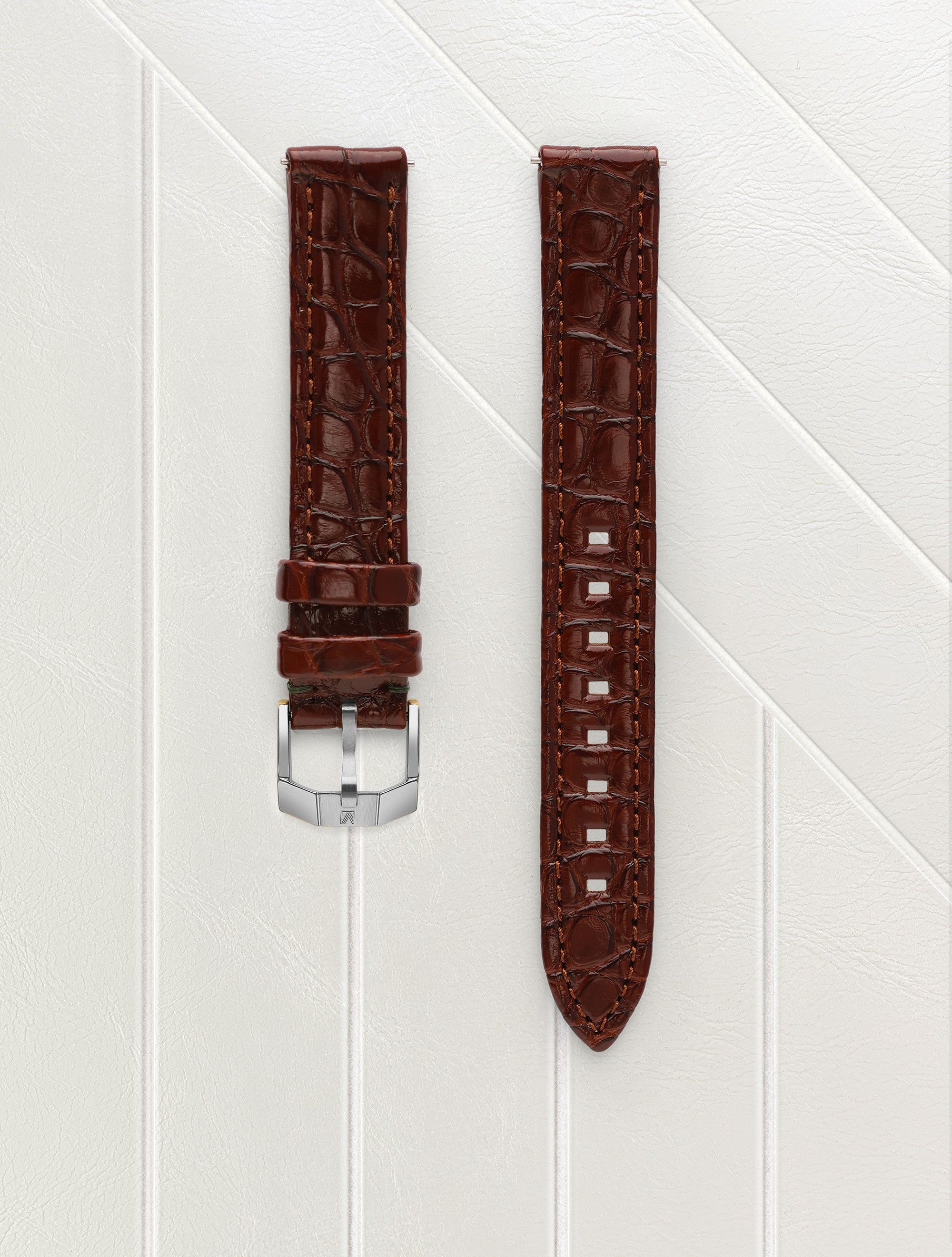 march-la-b-bracelet-alligator-marron-14-mm-bracelet-femme-interchangeable image 1