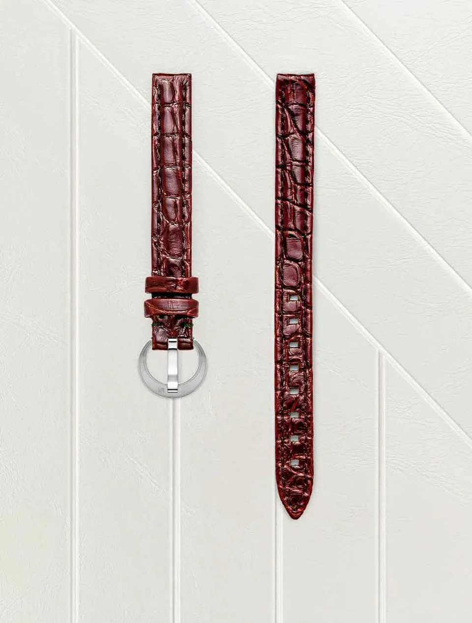 march-la-b-bracelet-alligator-marron-10-mm-bracelet-femme-lady-volante image 1