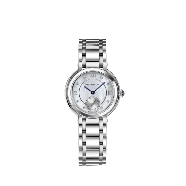 herbelin-galet-petite-seconde-acier-nacre-montre-femme image 1
