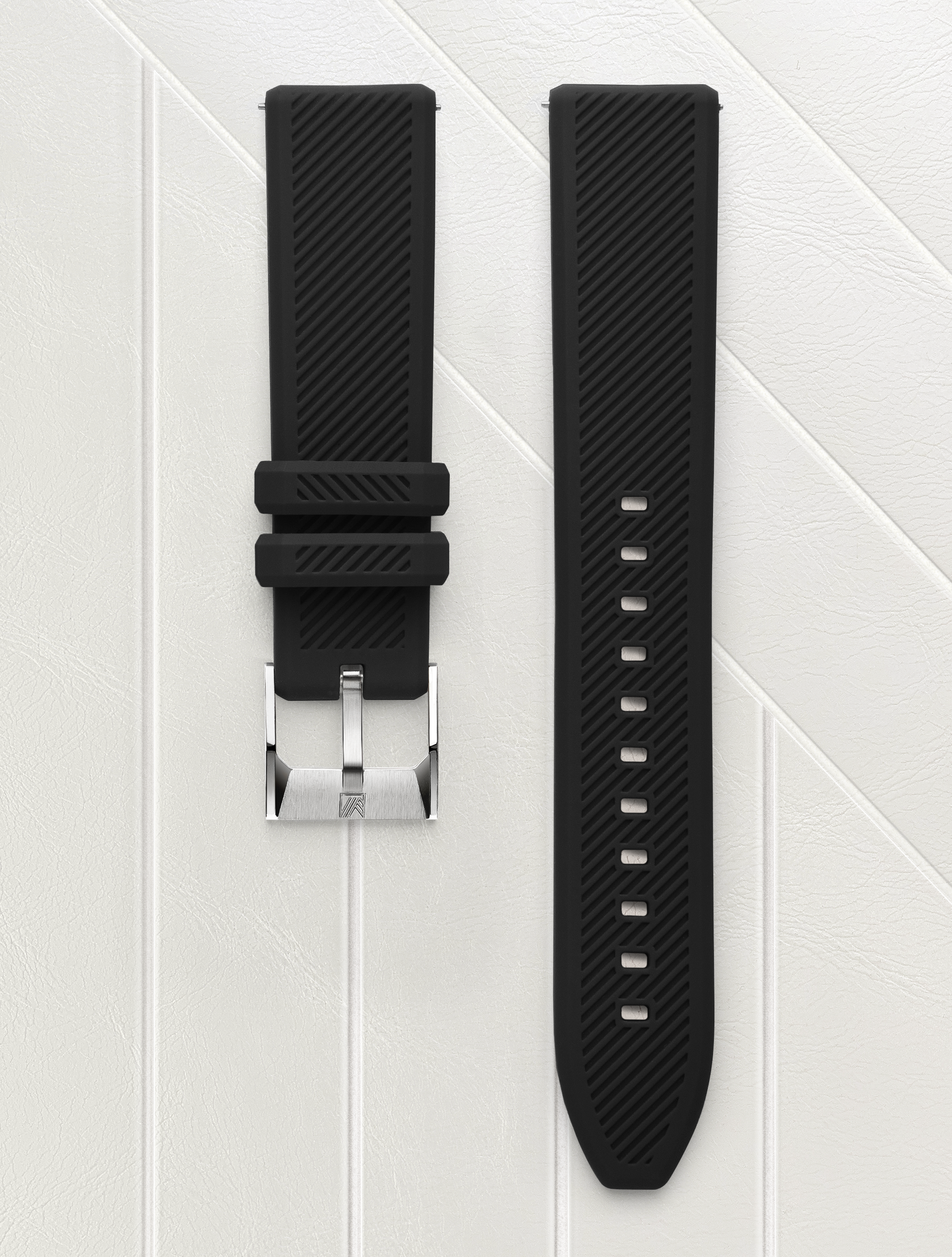 march-la-b-bracelet-montre-silicone-noir-20-mm-interchangeable image 1