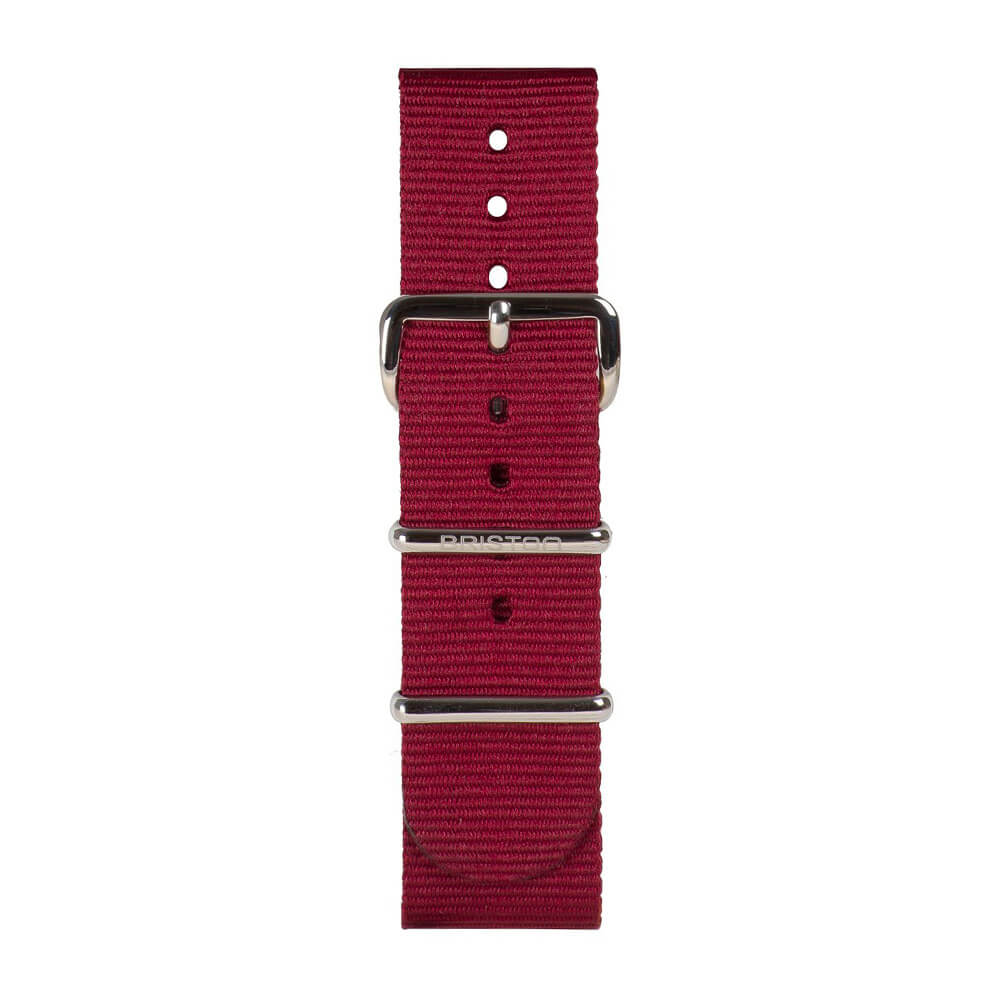 briston-bracelet-nato-nylon-bordeaux-20-mm-acier image 2