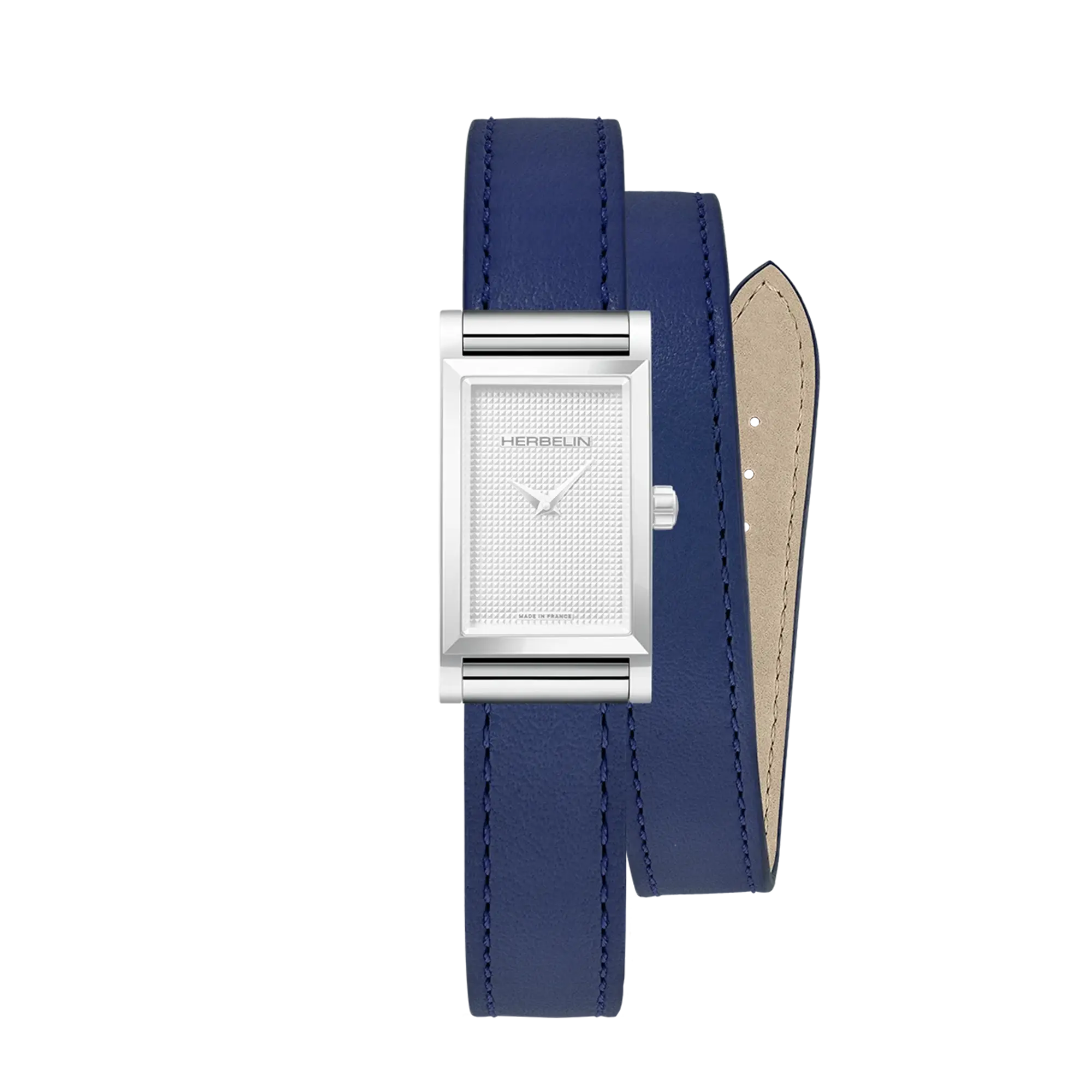 herbelin-antar-s-bracelet-double-tour-cuir-bleu-oc-an-nappa image 2
