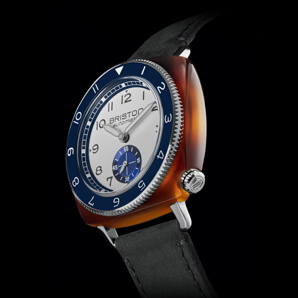 briston-clubmaster-legend-petite-seconde-automatique-39-mm-blanc-bleu image 3