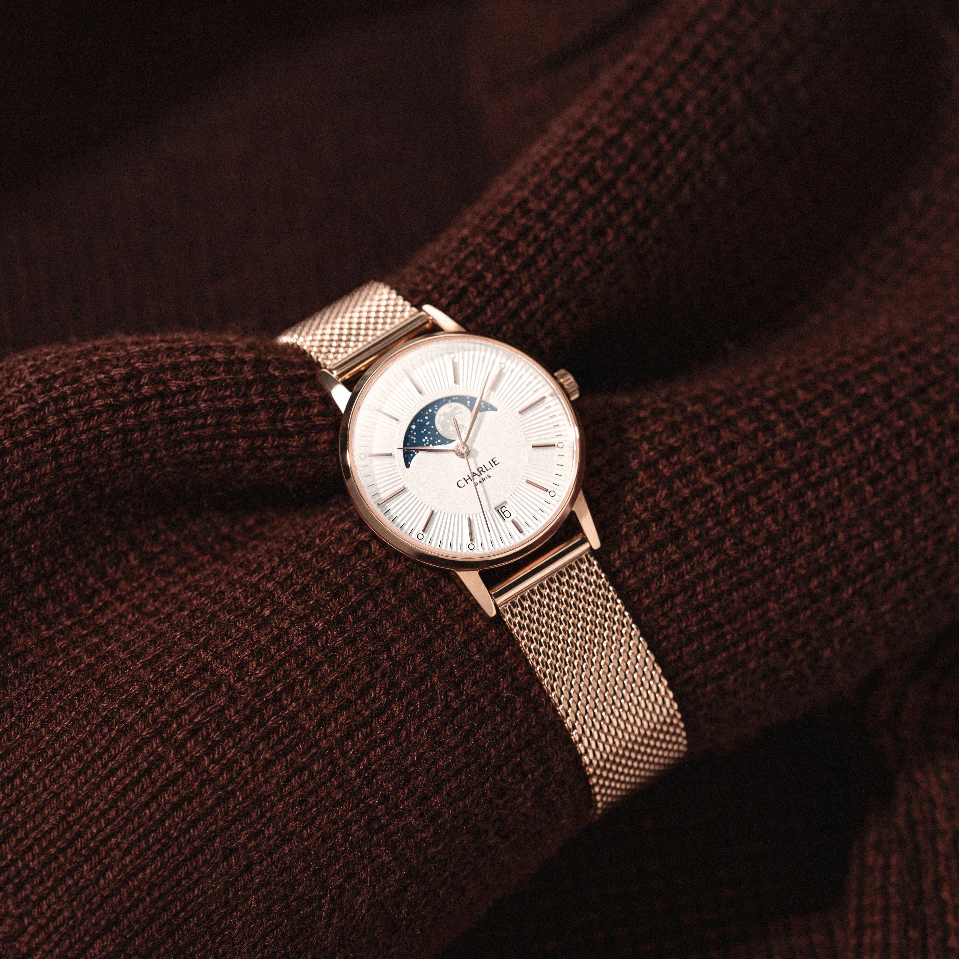 charlie-paris-sully-phase-de-lune-dor-rose-montre-femme-quartz-suisse-30-mm-2 image 2