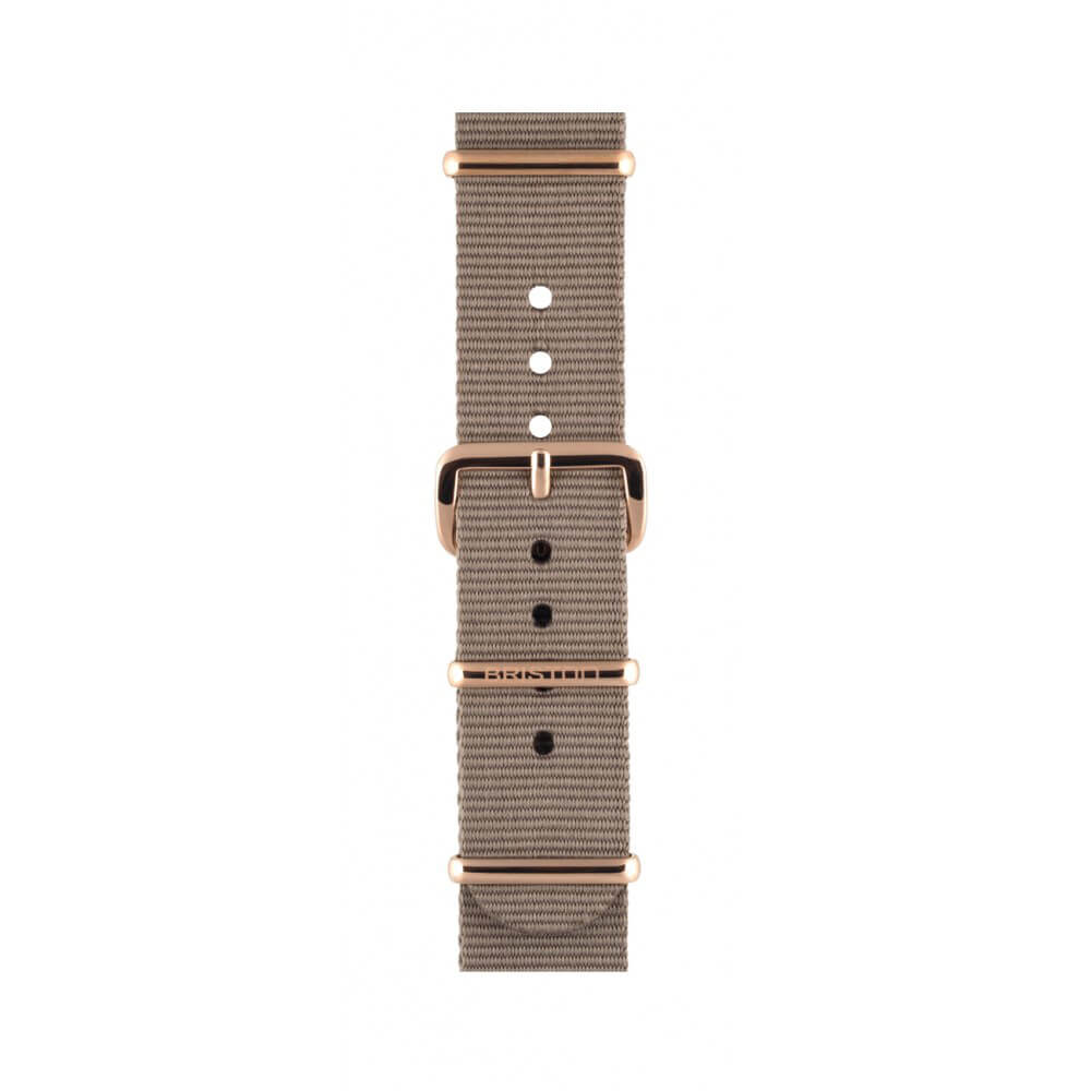 briston-clubmaster-classic-bracelet-nato-nylon-18-mm-gris-taupe image 2