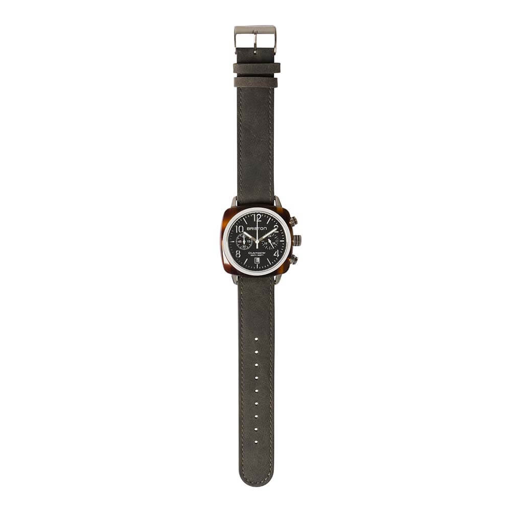 briston-clubmaster-classic-bracelet-cuir-vintage-20-mm-gris image 3