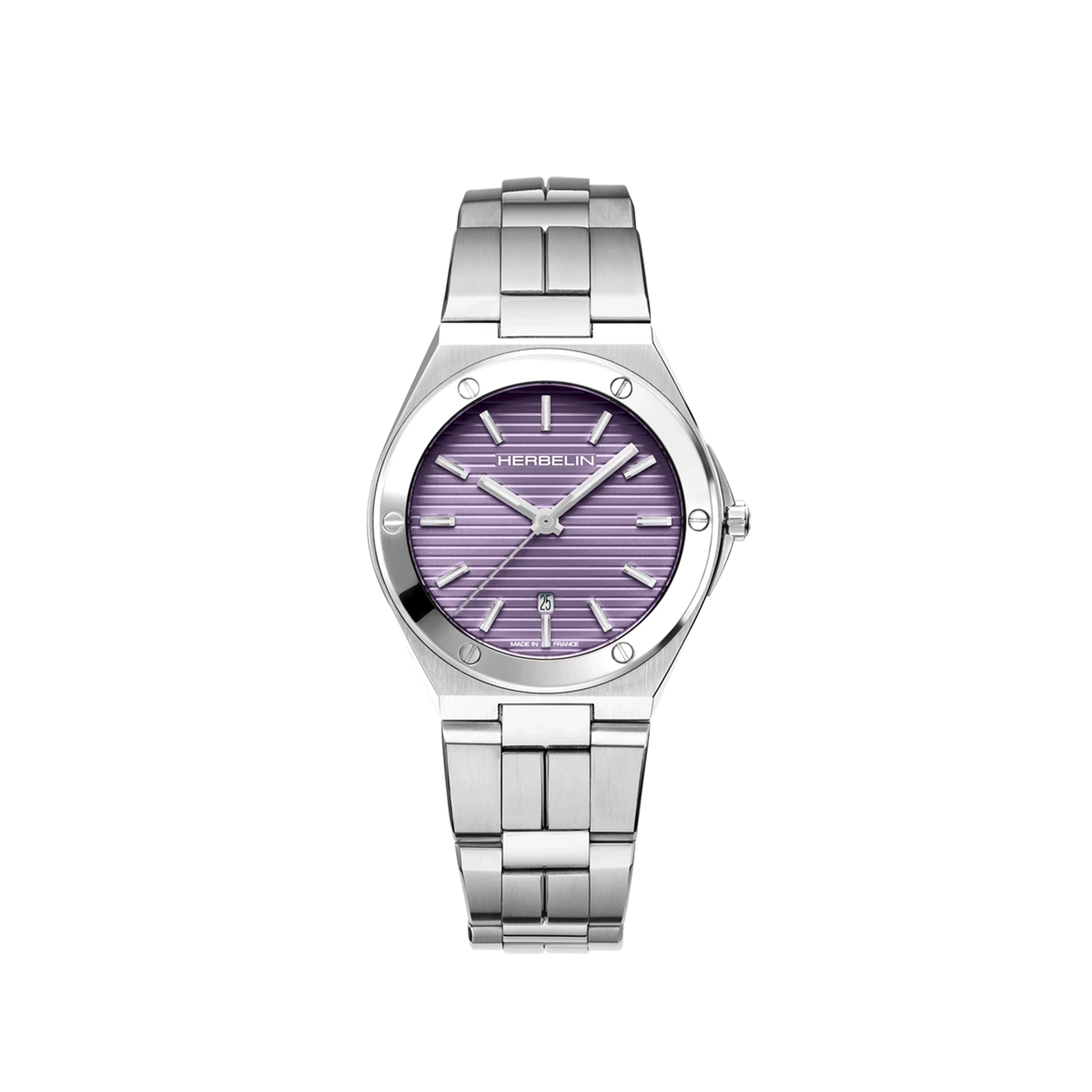 herbelin-cap-camarat-quartz-acier-violet-femme-33-mm image 1