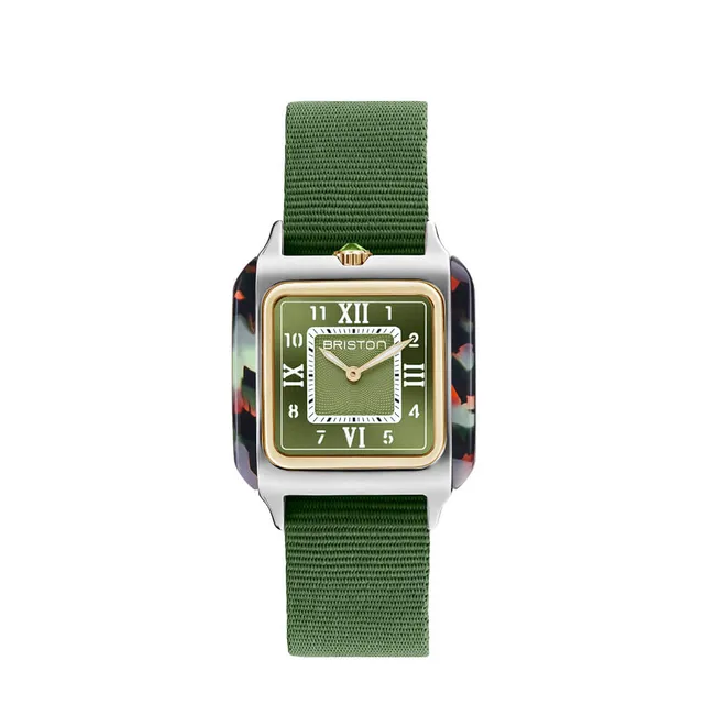 briston-streamliner-kennedy-spring-hm-gold-vert-olive-30-mm-quartz image 1