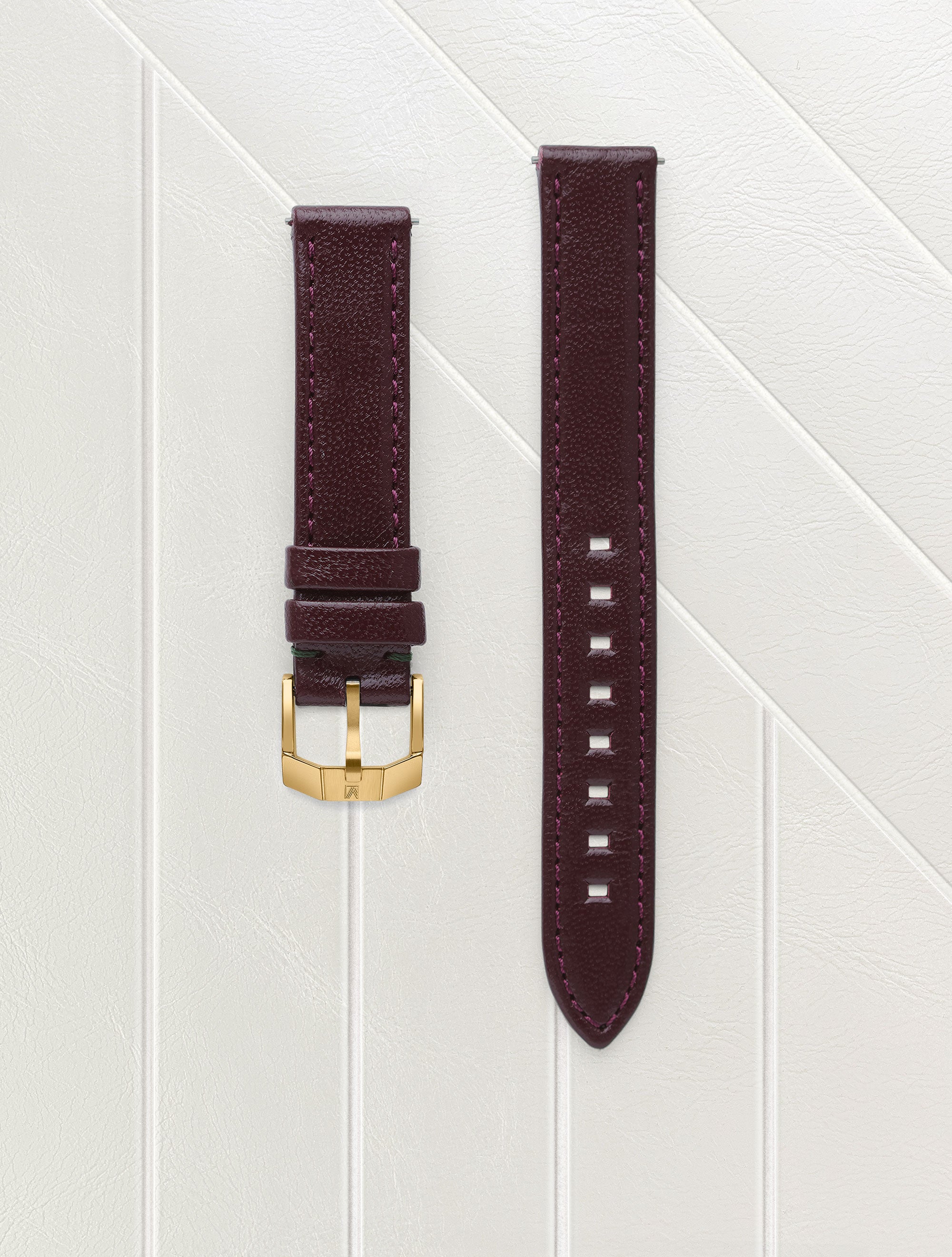 march-la-b-bracelet-montre-chevreau-bordeaux-14-mm-femme image 2