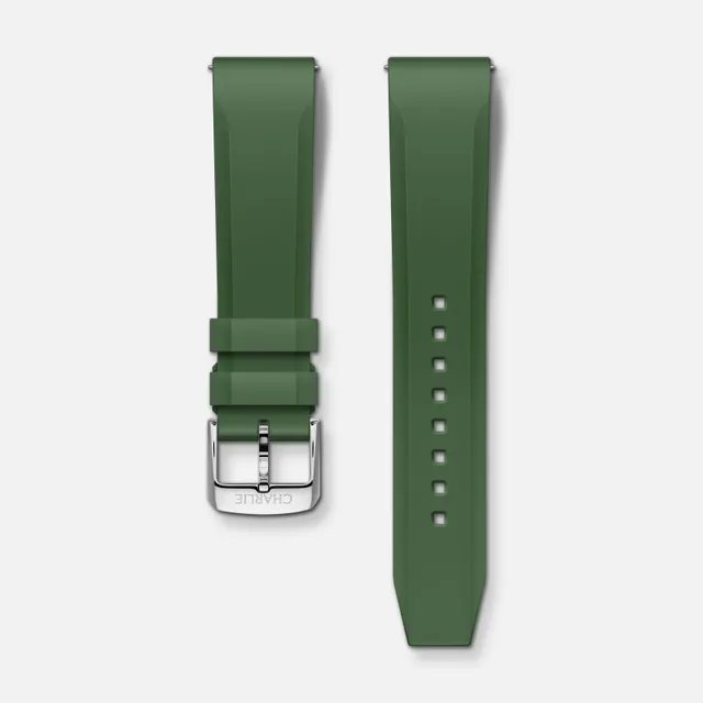 charlie-paris-bracelet-caoutchouc-nbr-20mm-vert-sauge image 1