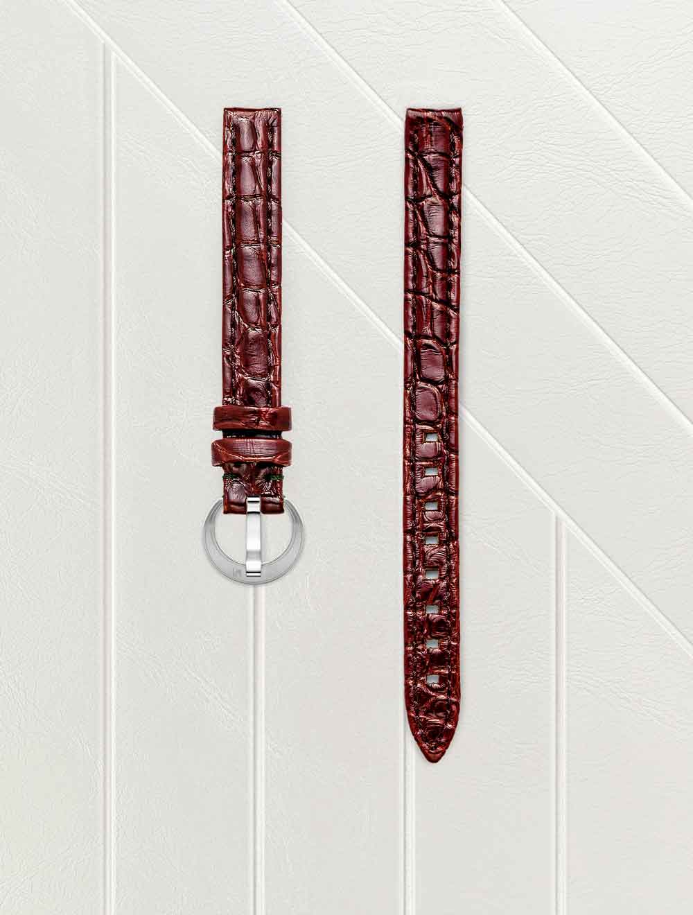 march-la-b-bracelet-alligator-marron-10-mm-bracelet-femme-lady-volante image 1