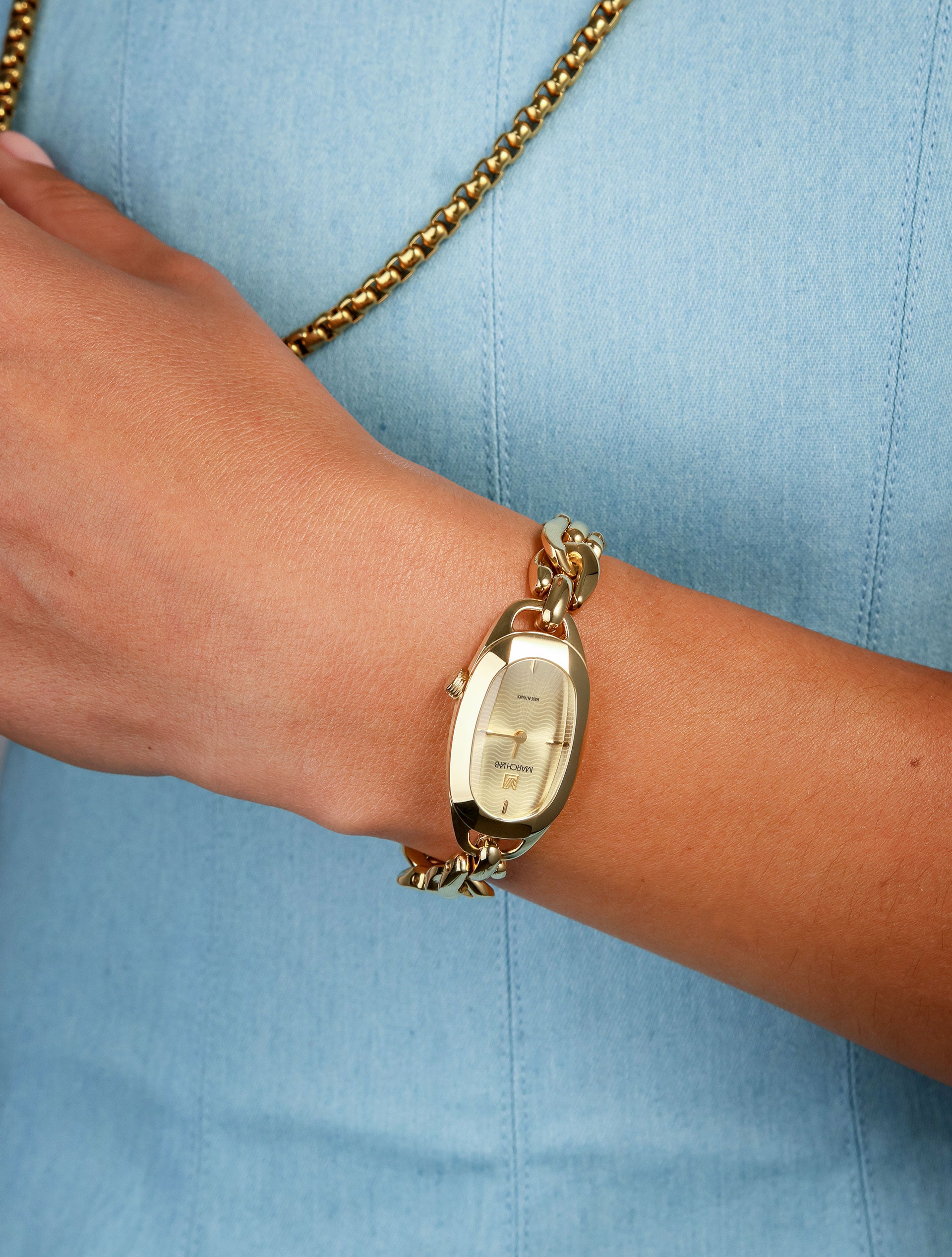 march-la-b-oblongue-gold-20mm-quartz-suisse image 1
