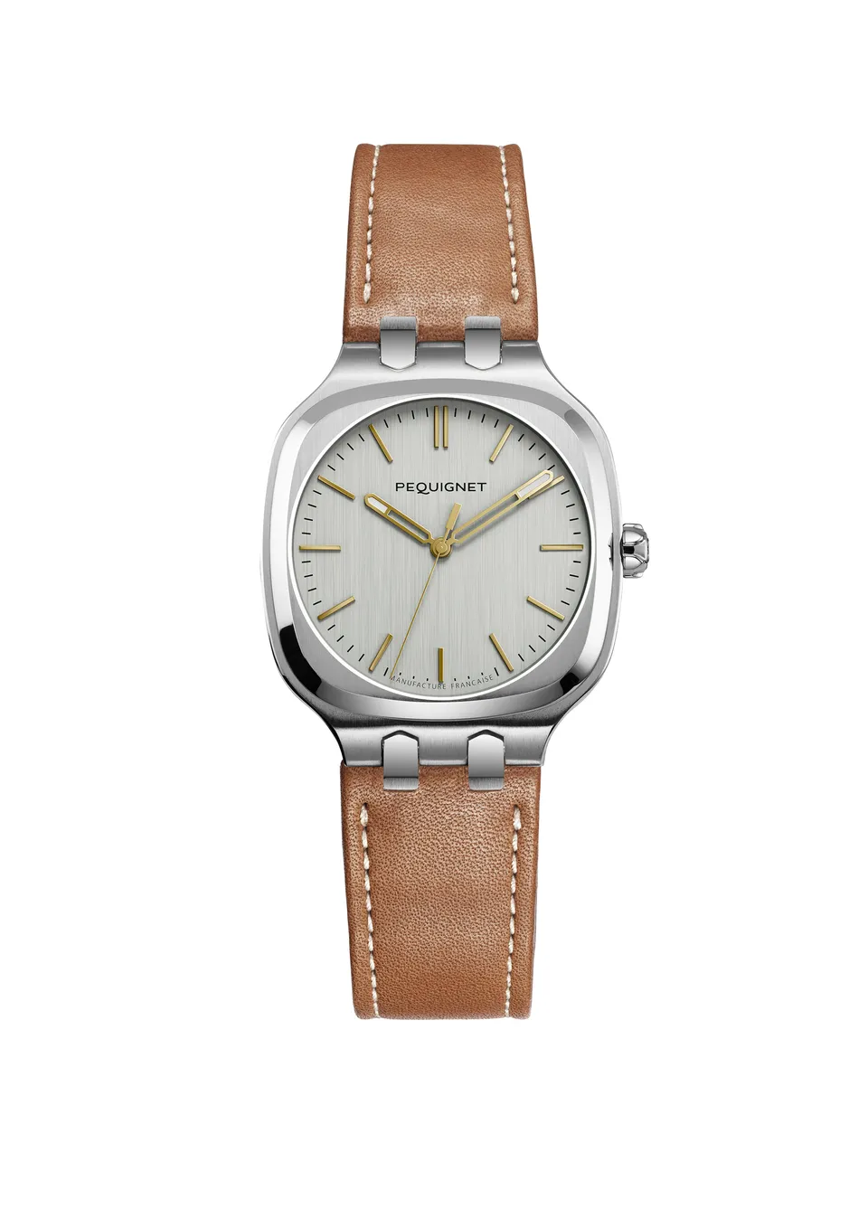 pequignet-concorde-montre-sport-chic-cadran-argent-index-dor-s-30-mm image 1