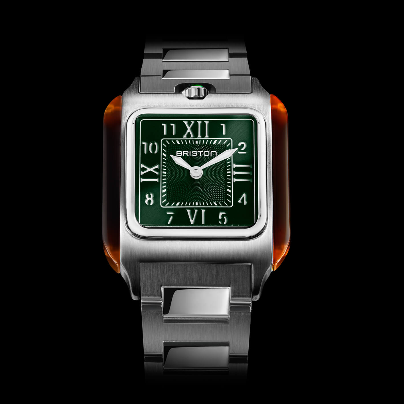 briston-streamliner-kennedy-hm-30-mm-vert-anglais-montre-carr-e-acier image 2