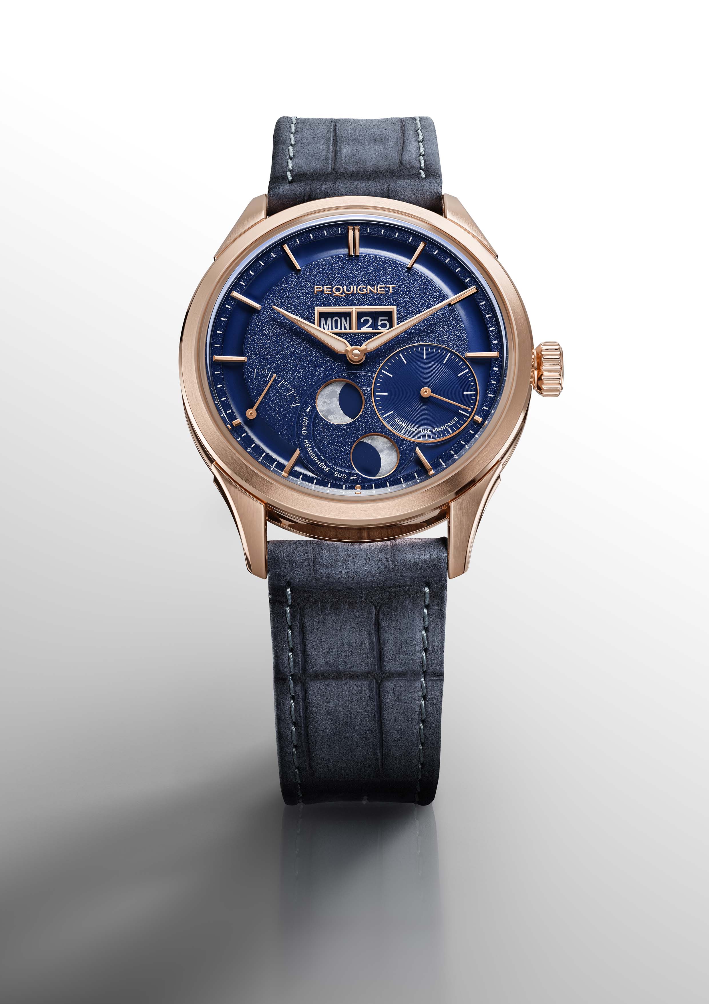 pequignet-royale-paris-39-5-mm-montre-homme-or-rose-18-carats-calibre-royal image 2