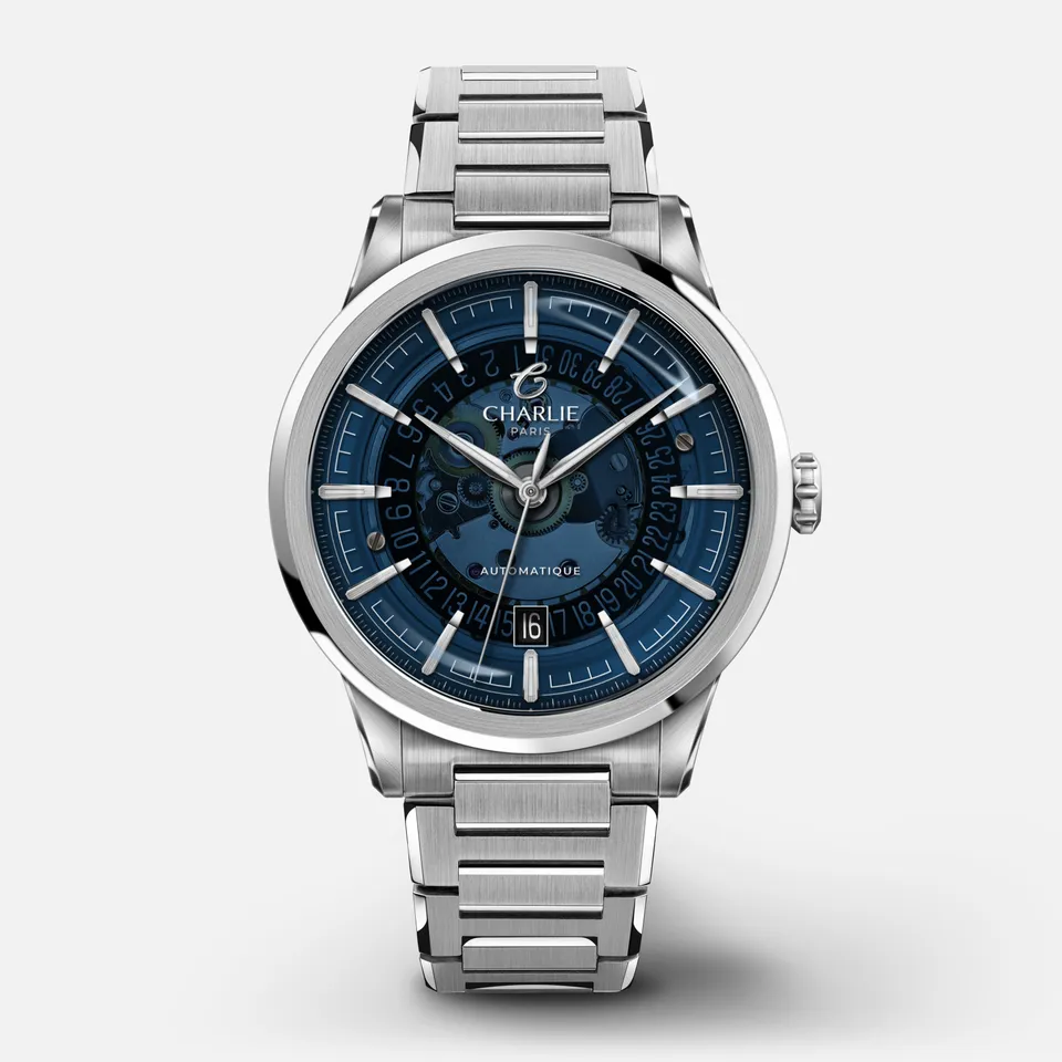 charlie-paris-alliance-saphir-bleu-montre-automatique-39-5mm image 1