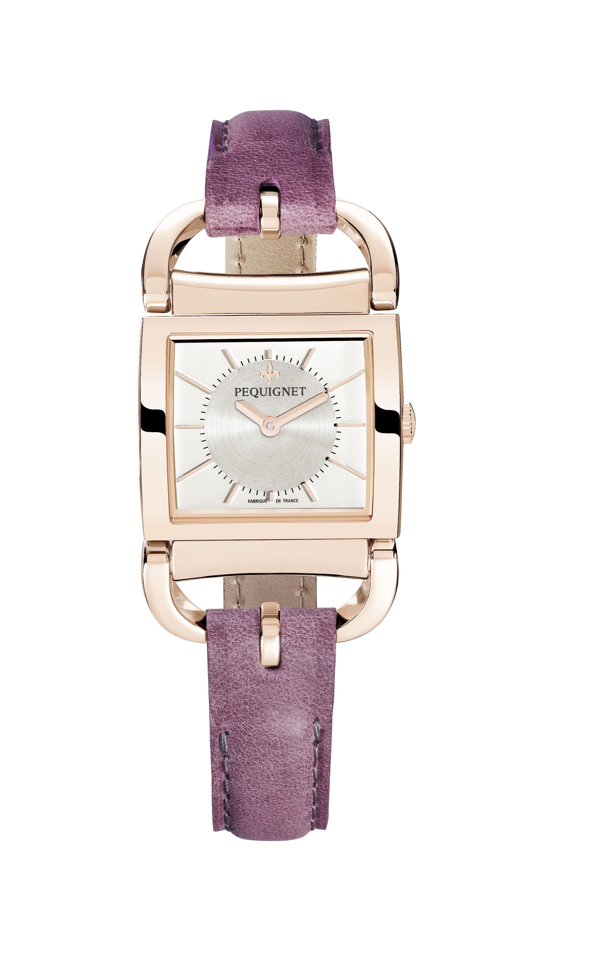 pequignet-equus-attelage-montre-femme-quartz-plaqu-or-rose-cadran-argent image 7