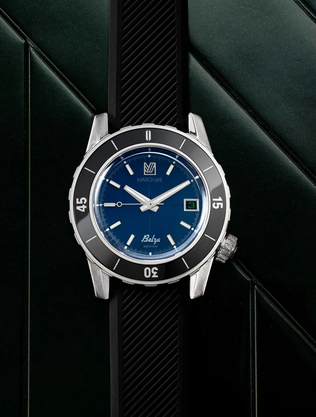 march-la-b-belza-automatique-ocean-montre-surf-homme-40-mm-bleue image 1