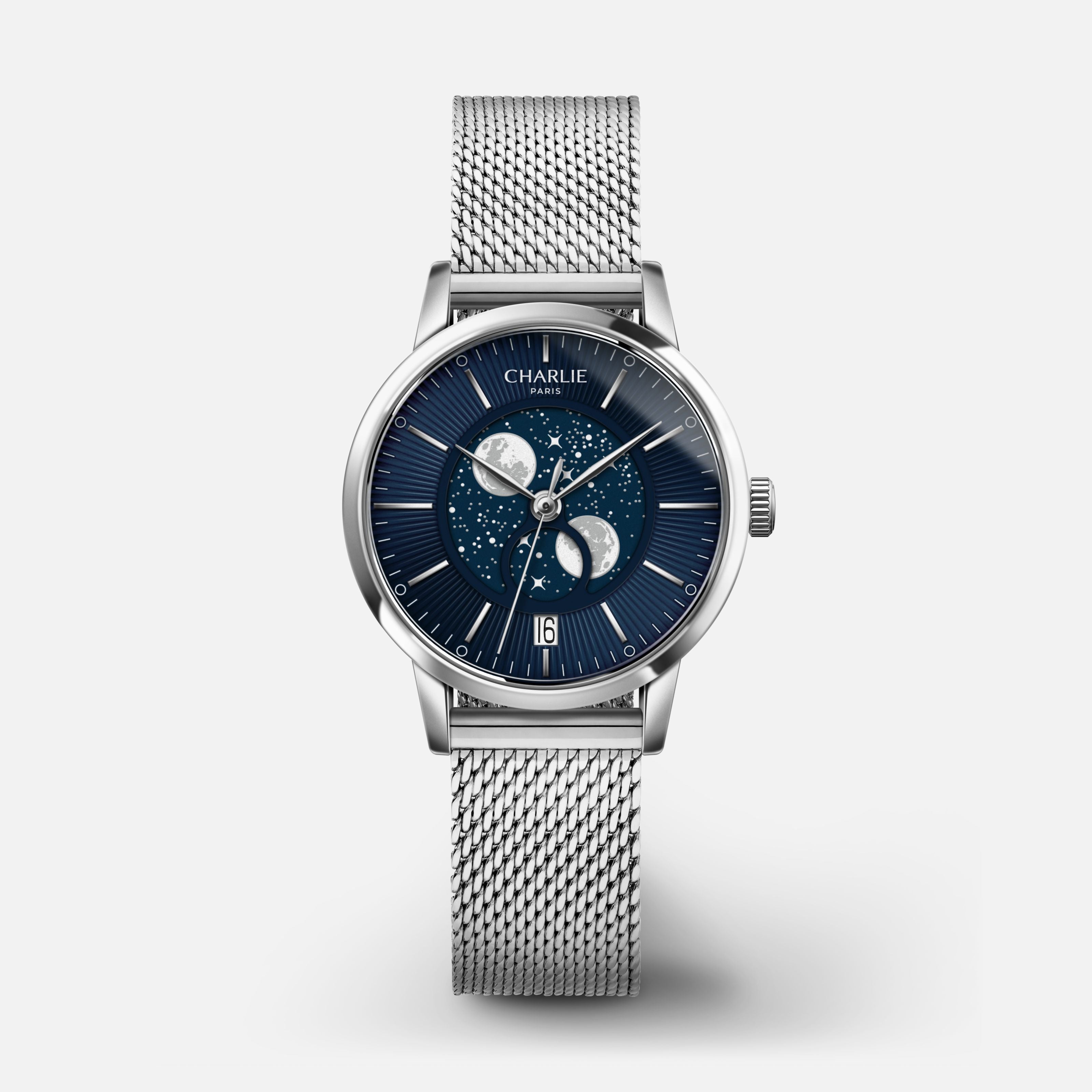 charlie-paris-sully-phase-de-lune-acier-bleu-montre-femme-quartz-suisse-30-mm image 1