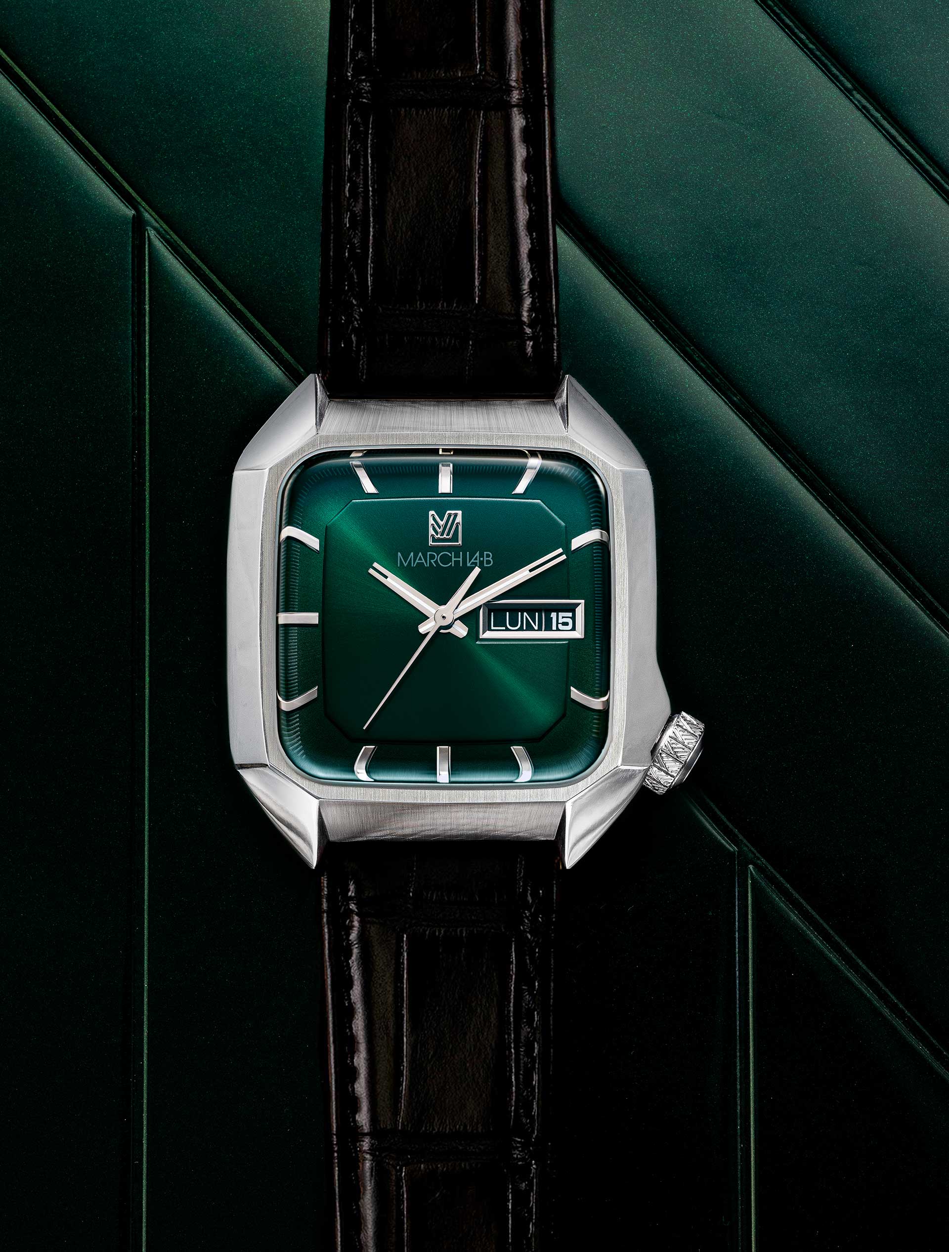 march-la-b-am2-slim-electrique-forest-36mm-cadran-vert image 4
