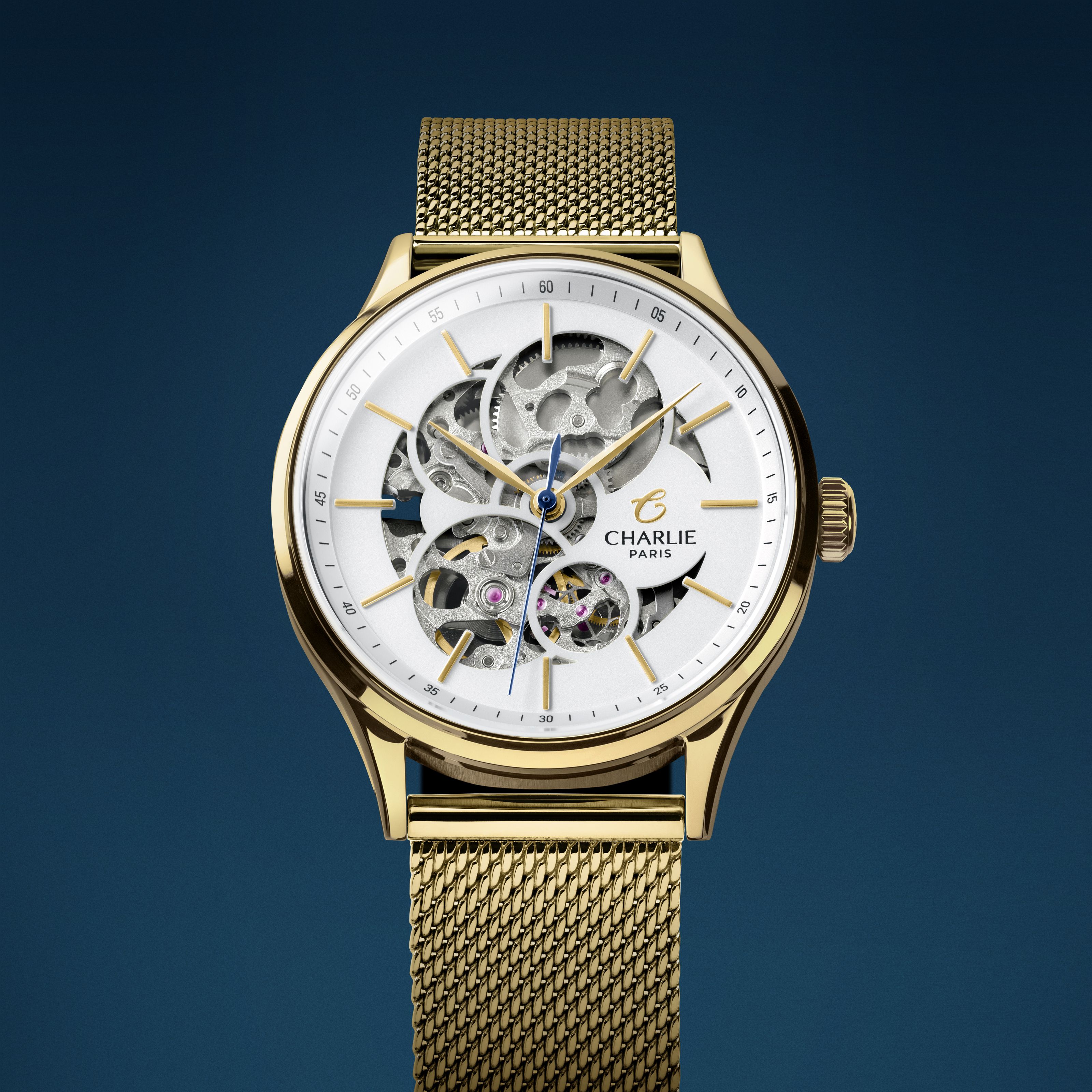 charlie-paris-initial-36-montre-automatique-femme-ajour-e-dor-36-mm image 4