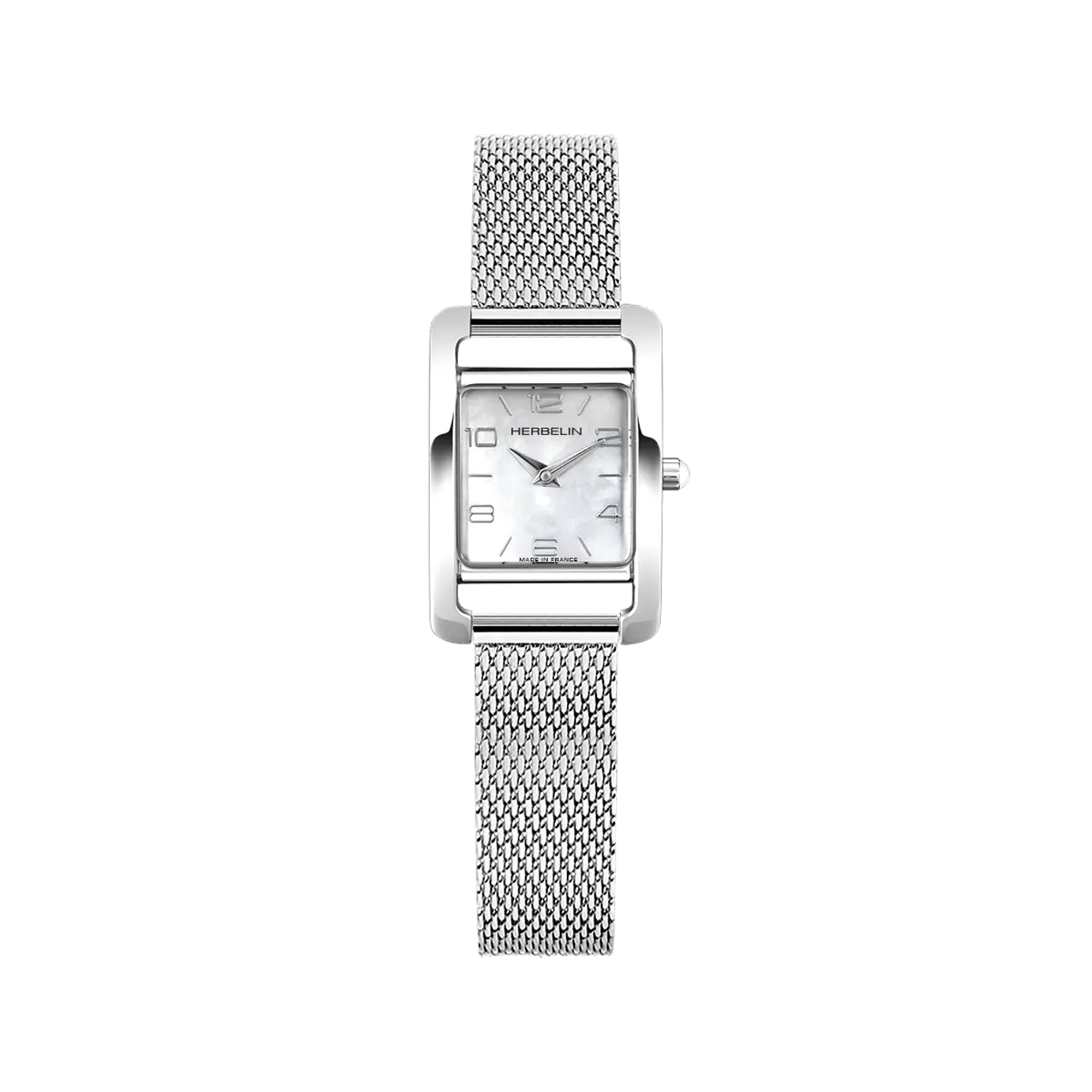 herbelin-ve-avenue-quartz-femme-nacre-acier-cuir-bleu image 1