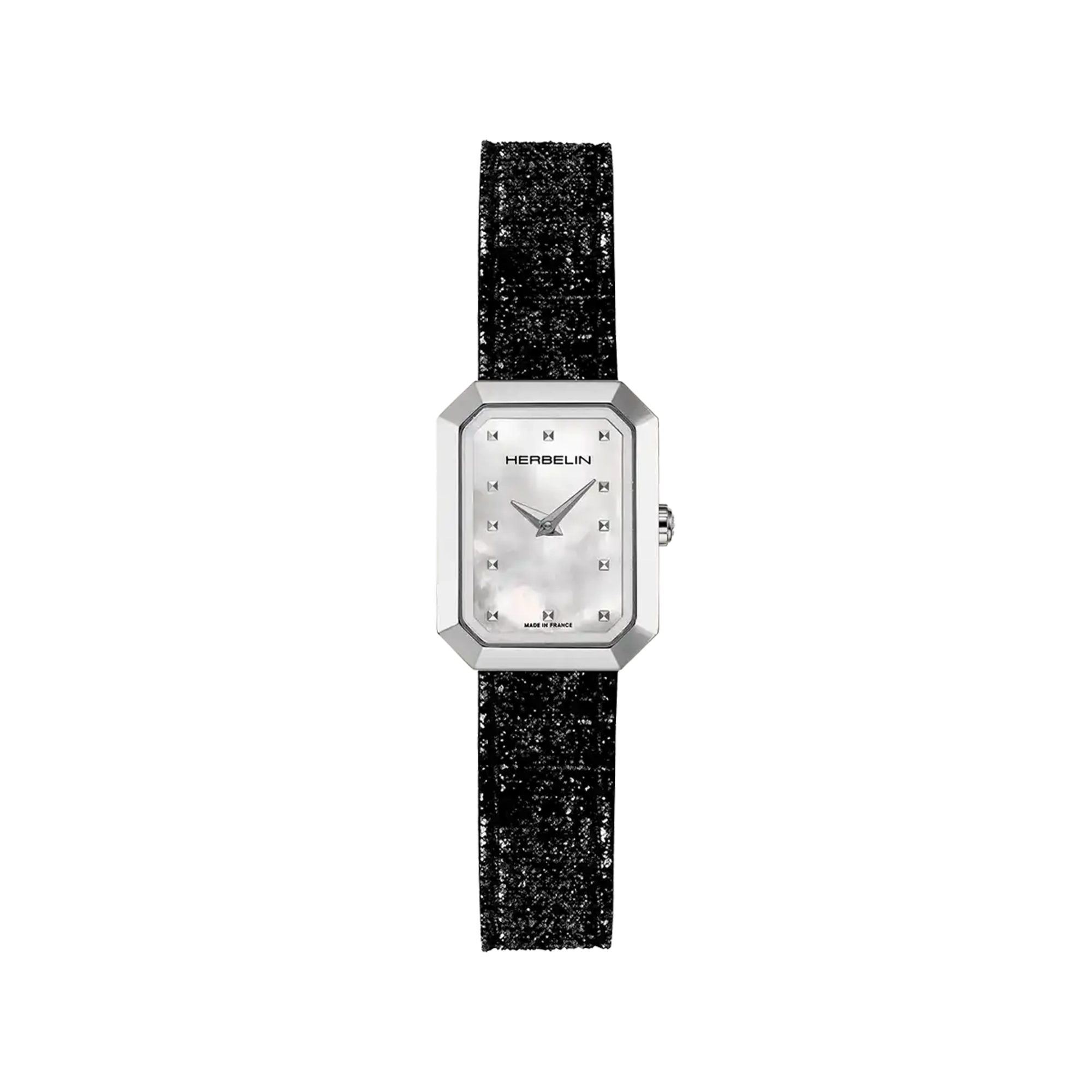herbelin-octog-ne-quartz-dame-nacre-cuir-noir image 1