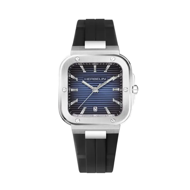 herbelin-cap-camarat-square-noir-bleu-quartz-homme image 1