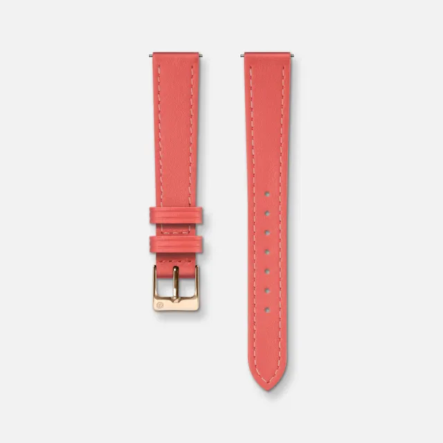 charlie-paris-bracelet-cuir-rose-hibiscus-14mm-boucle-ardillon-interchangeable image 1