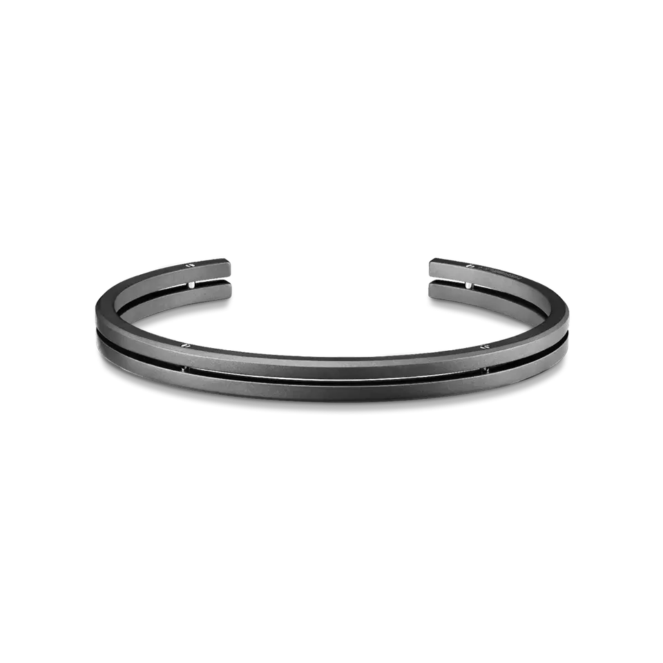 herbelin-jonc-newport-duo-titane-sabl-bracelet-bijou-homme image 1