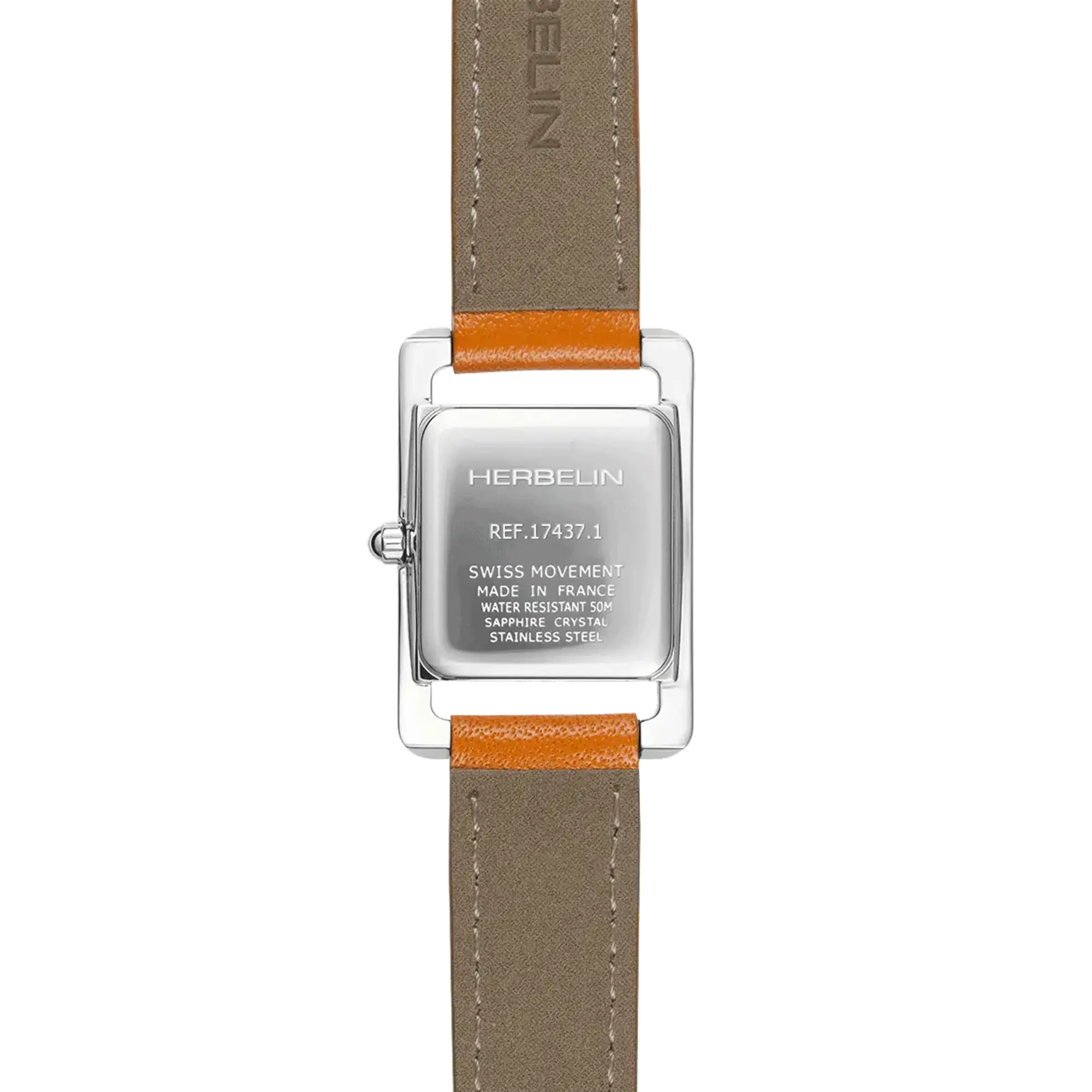 herbelin-ve-avenue-quartz-femme-acier-cuir-orange image 4