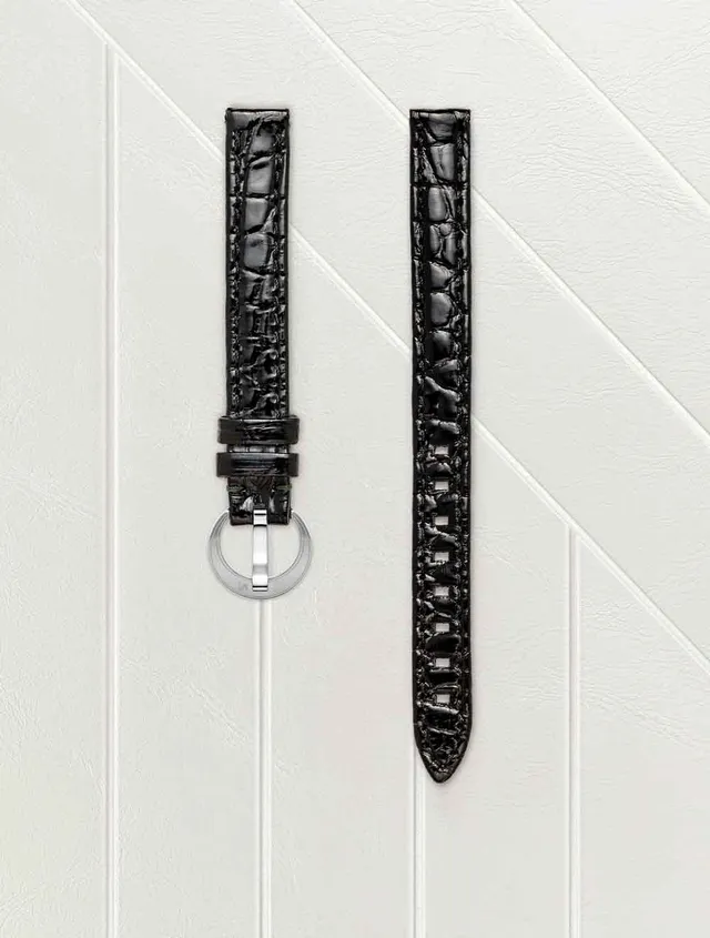 march-la-b-bracelet-alligator-noir-10-mm-femme-lady-volante image 1