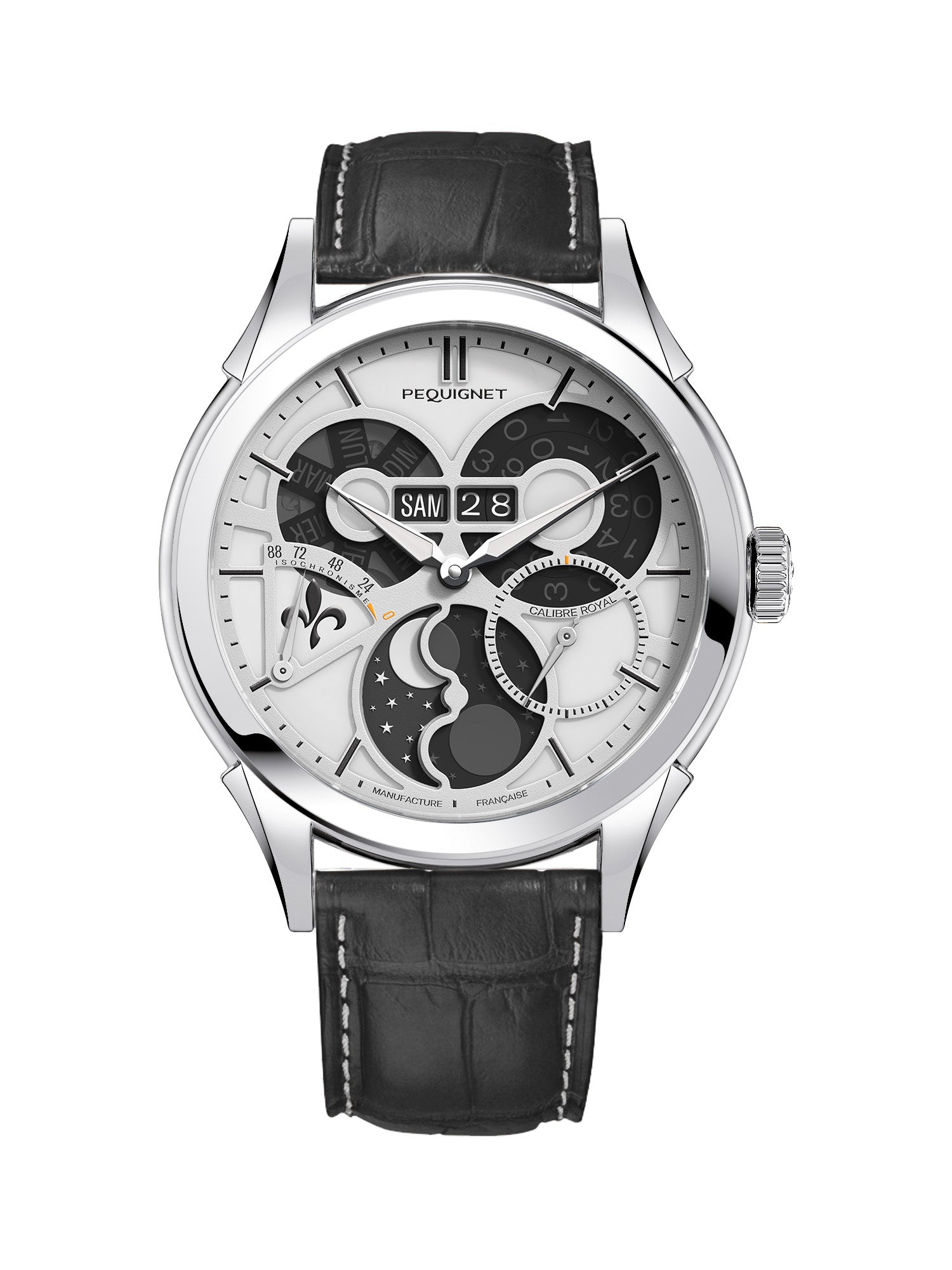 pequignet-royale-saphir-blanc-clipse-phase-de-lune-calibre-royal image 1
