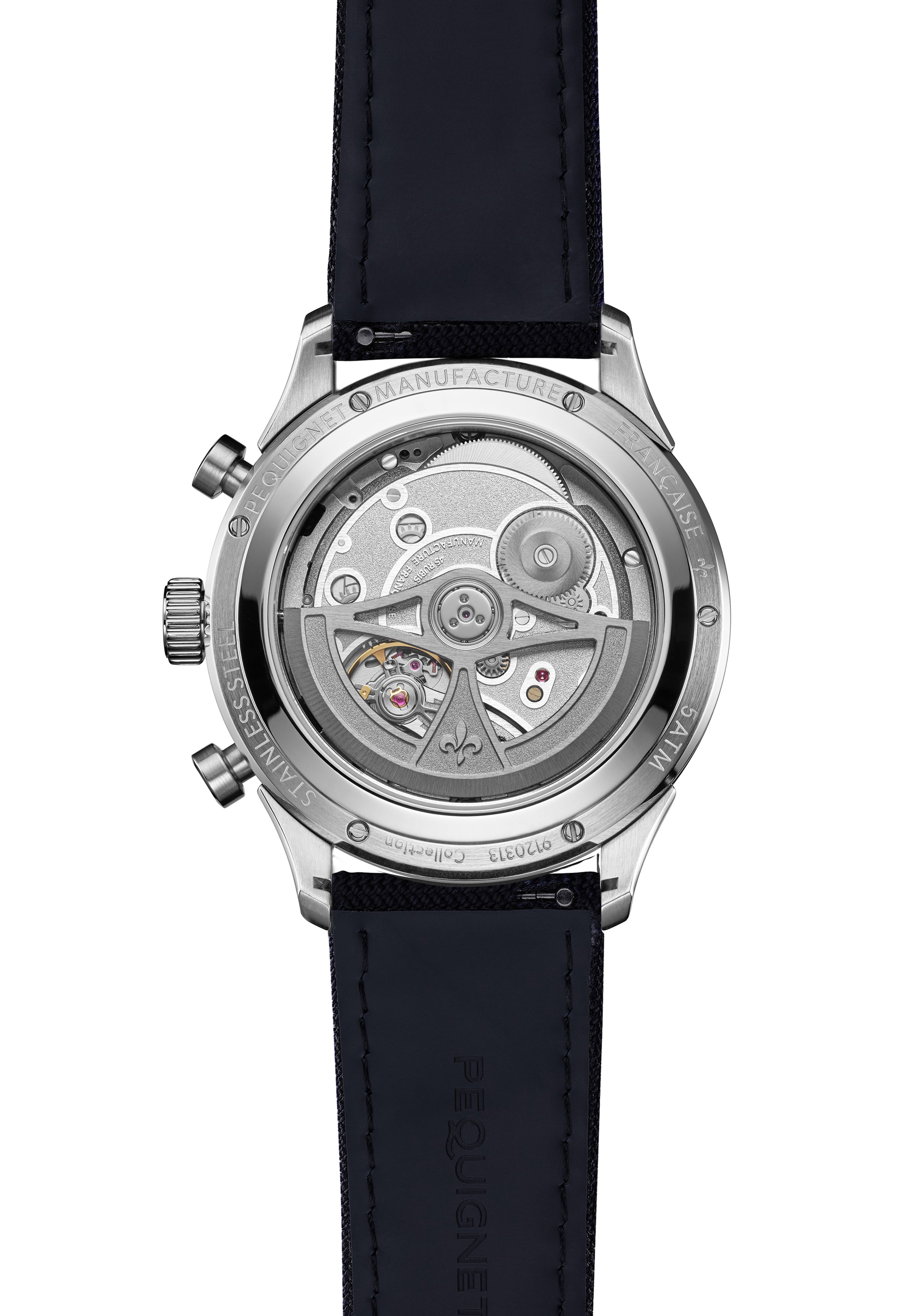 pequignet-royale-paris-chrono-montre-chronographe-39-5-mm-compteurs-noirs image 2