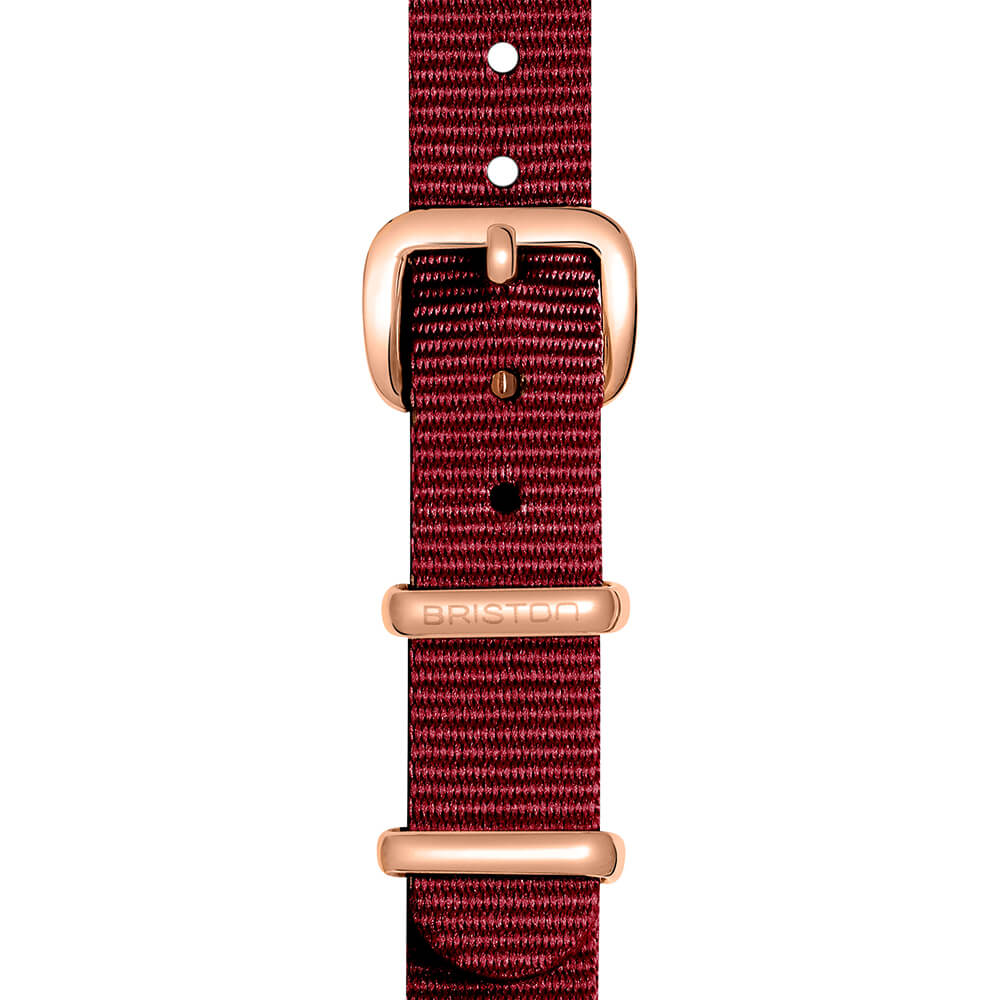 briston-bracelet-type-nato-12-mm-bordeaux-pour-clubmaster-lady image 4