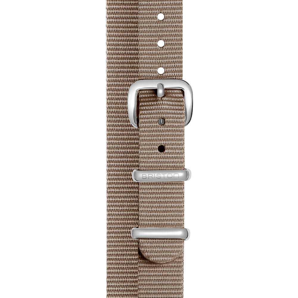 briston-bracelet-nato-nylon-12-mm-taupe-pour-clubmaster-lady image 1
